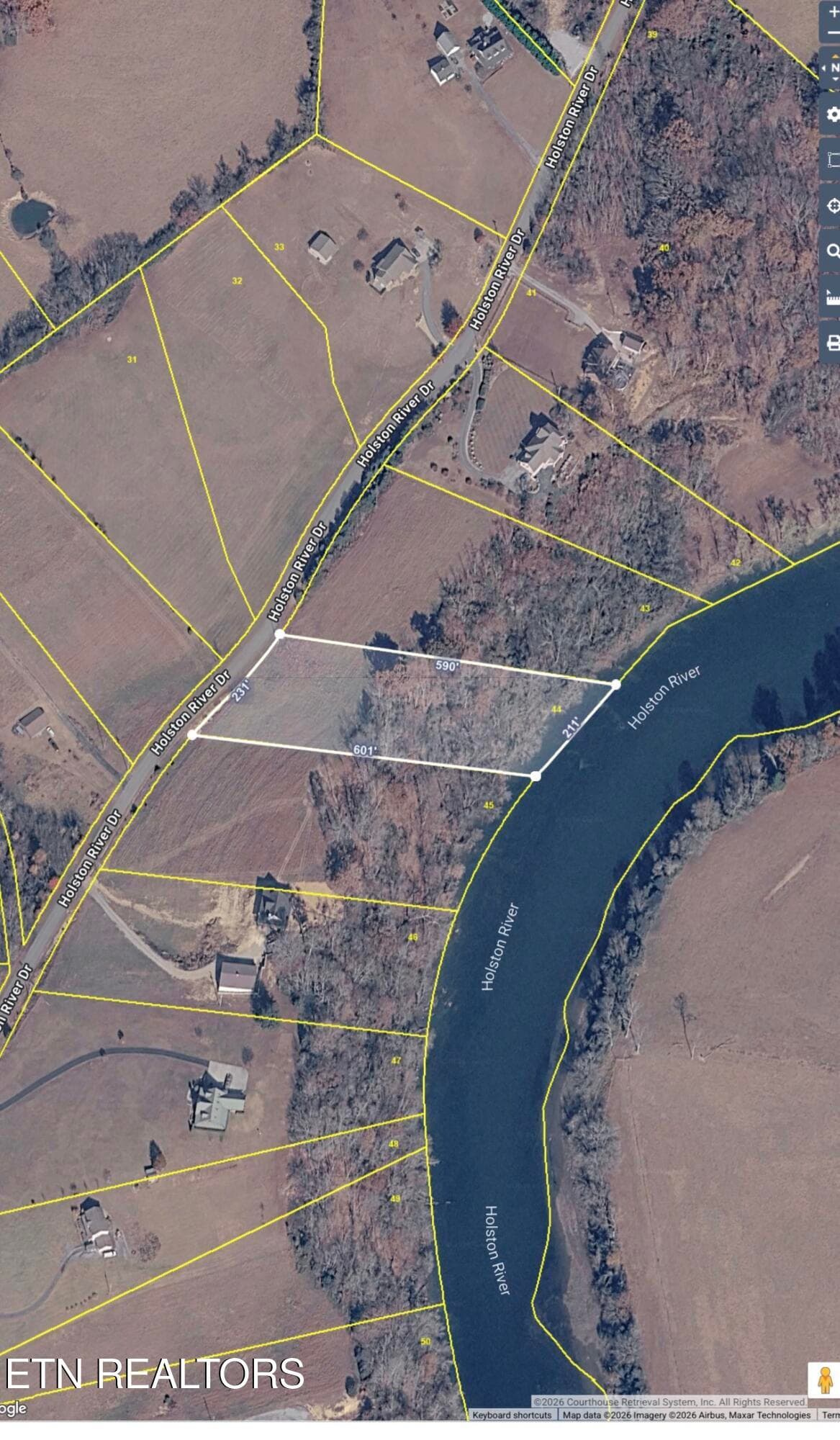 2.27 Acres on the water - lot 44 Holston River Drive, Rutledge, TN 37861