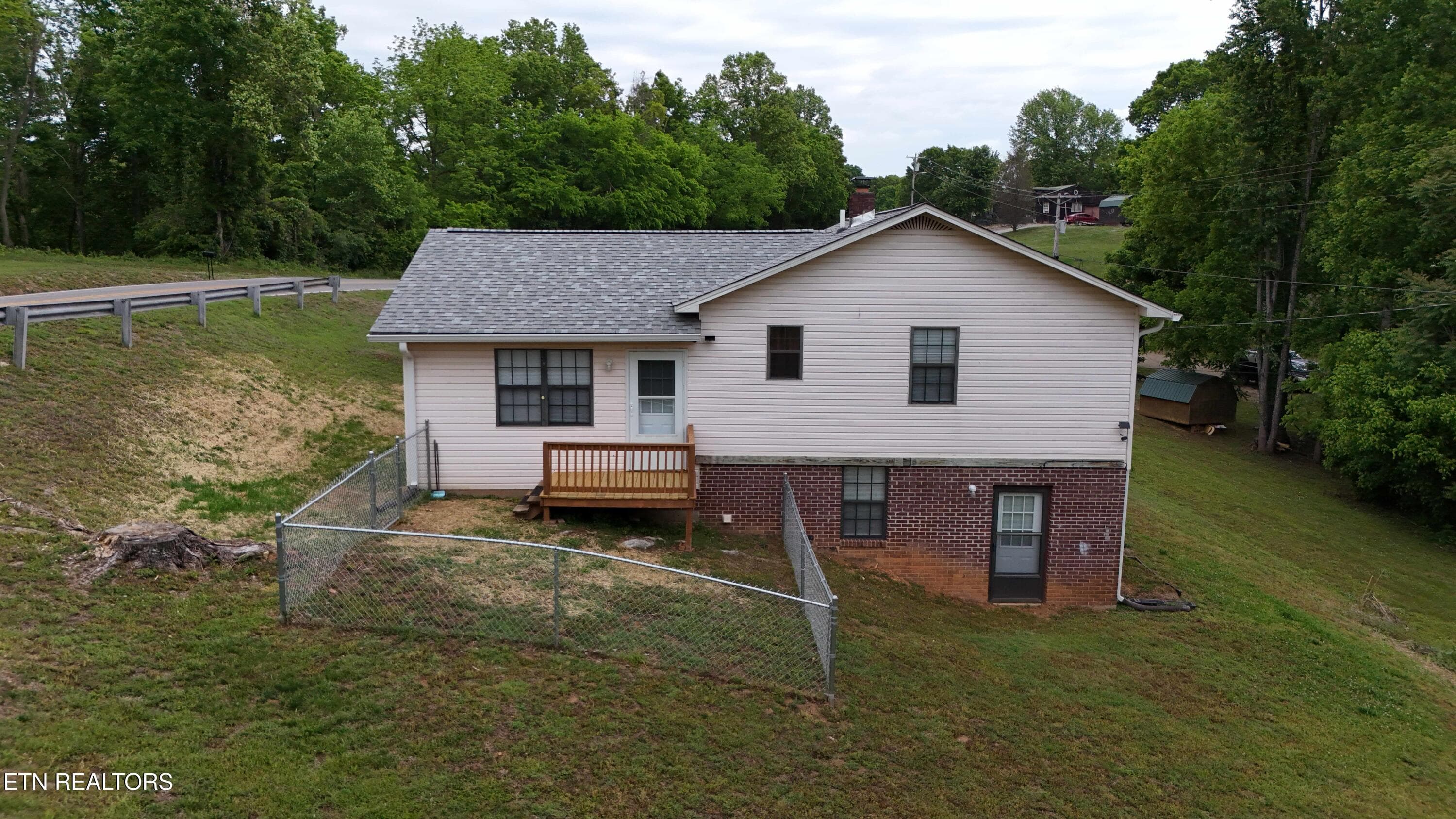 Freehill Rd -- Drone Back of home - 1825 Freehill Rd, Celina, TN 38551