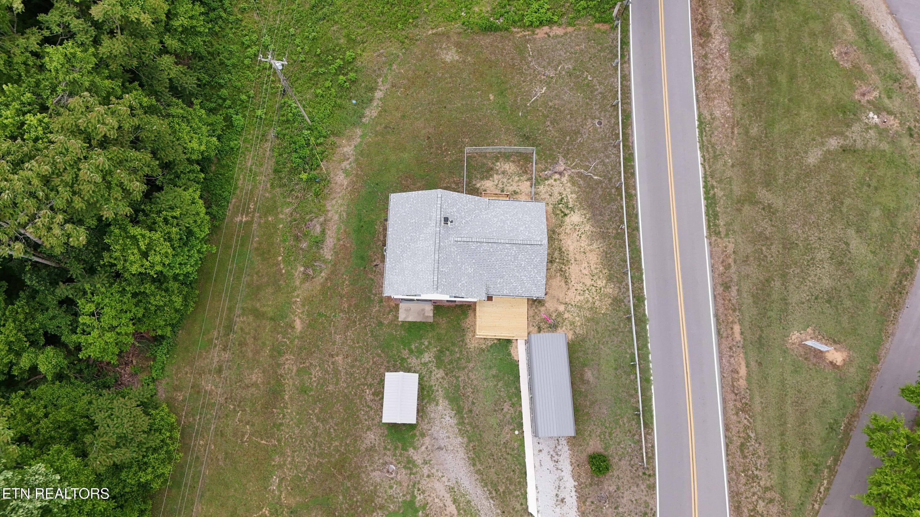 Freehill Rd -- Drone Top Down View - 1825 Freehill Rd, Celina, TN 38551