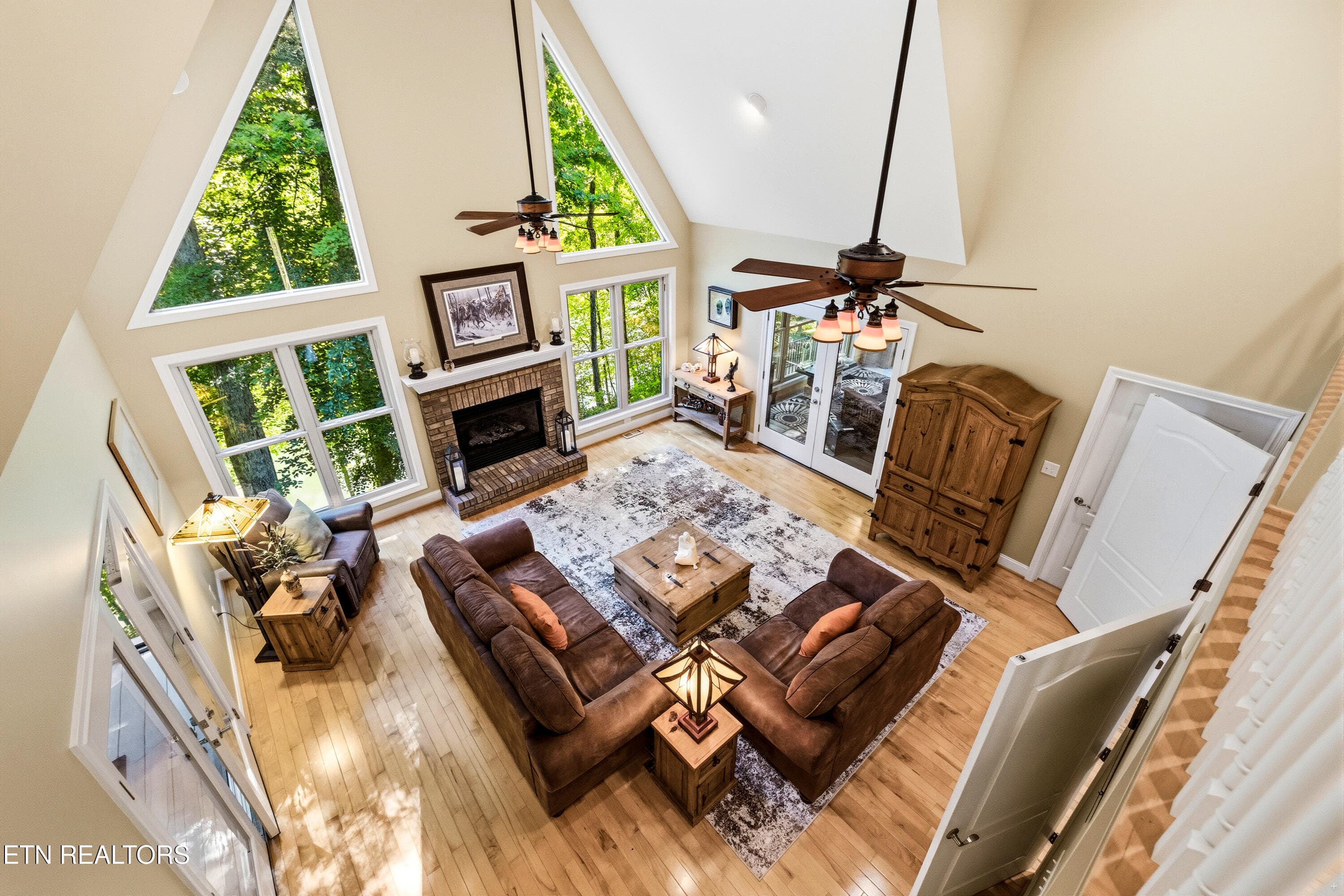View of living room from upstairs - 127 Ridgeland Lane, Sharps Chapel, TN 37866