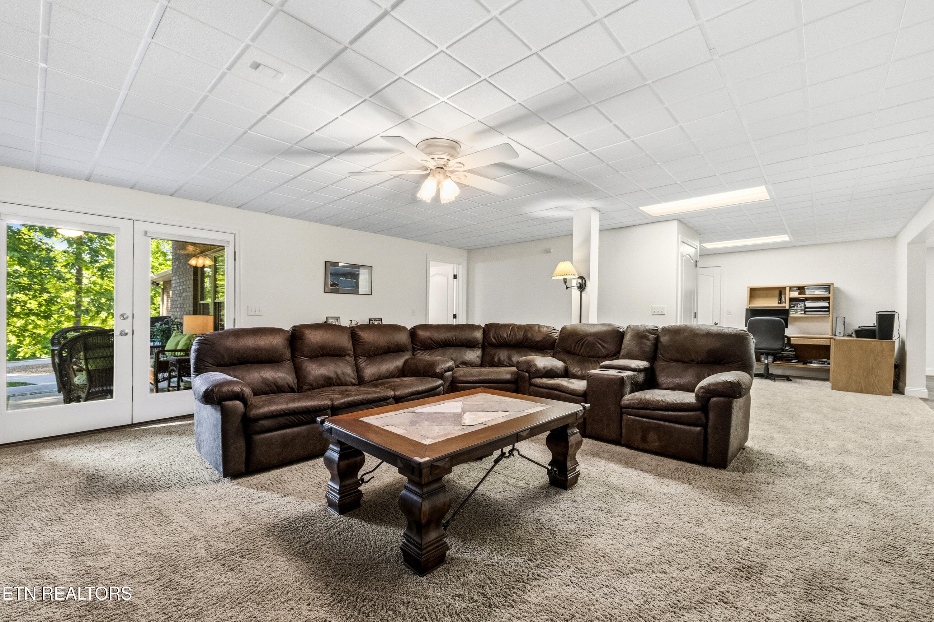 Large rec room down with plenty of light - 127 Ridgeland Lane, Sharps Chapel, TN 37866