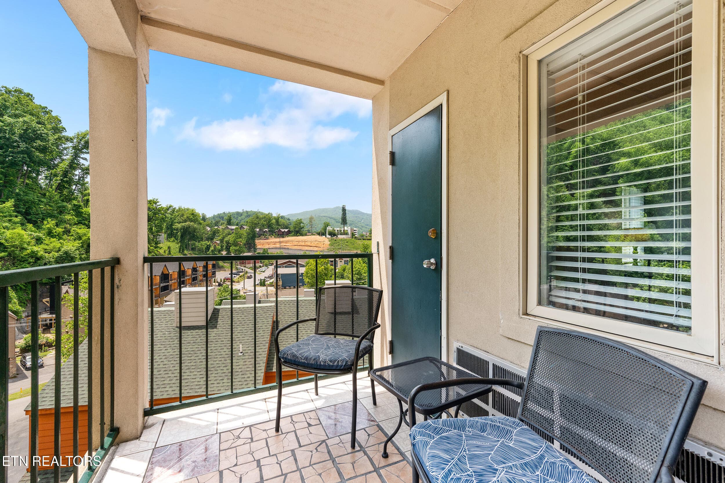 Spacious Balcony with view. - 413 Baskins Creek Rd 501, Gatlinburg, TN 37738, Gatlinburg