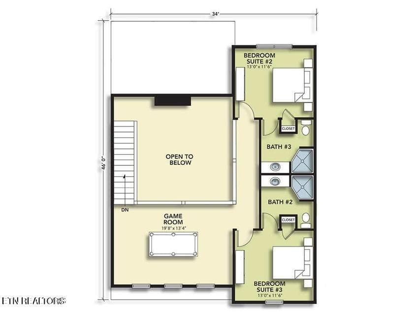 1132 Anastasia Way 2nd Floor, Floor Plan - 1132 Anastasia Way, Gatlinburg, TN 37738, Gatlinburg