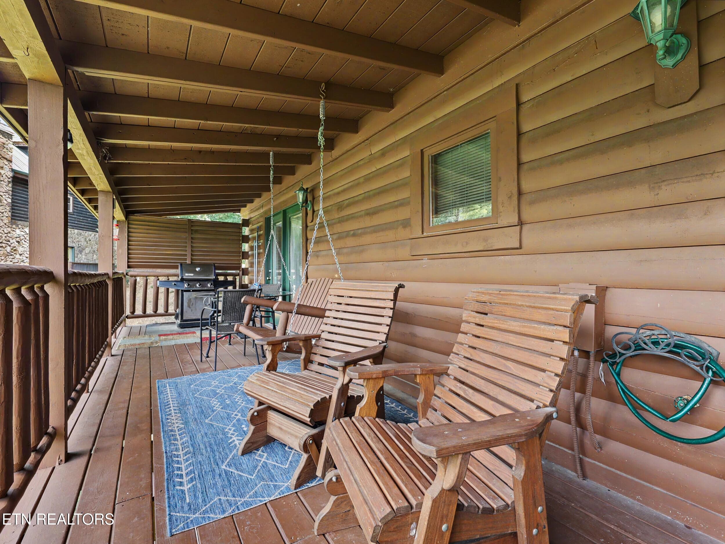 Relax on Porch Swing and Rockers - 1629 Little Cabin Loop, Pigeon Forge, TN 37862, Pigeon Forge
