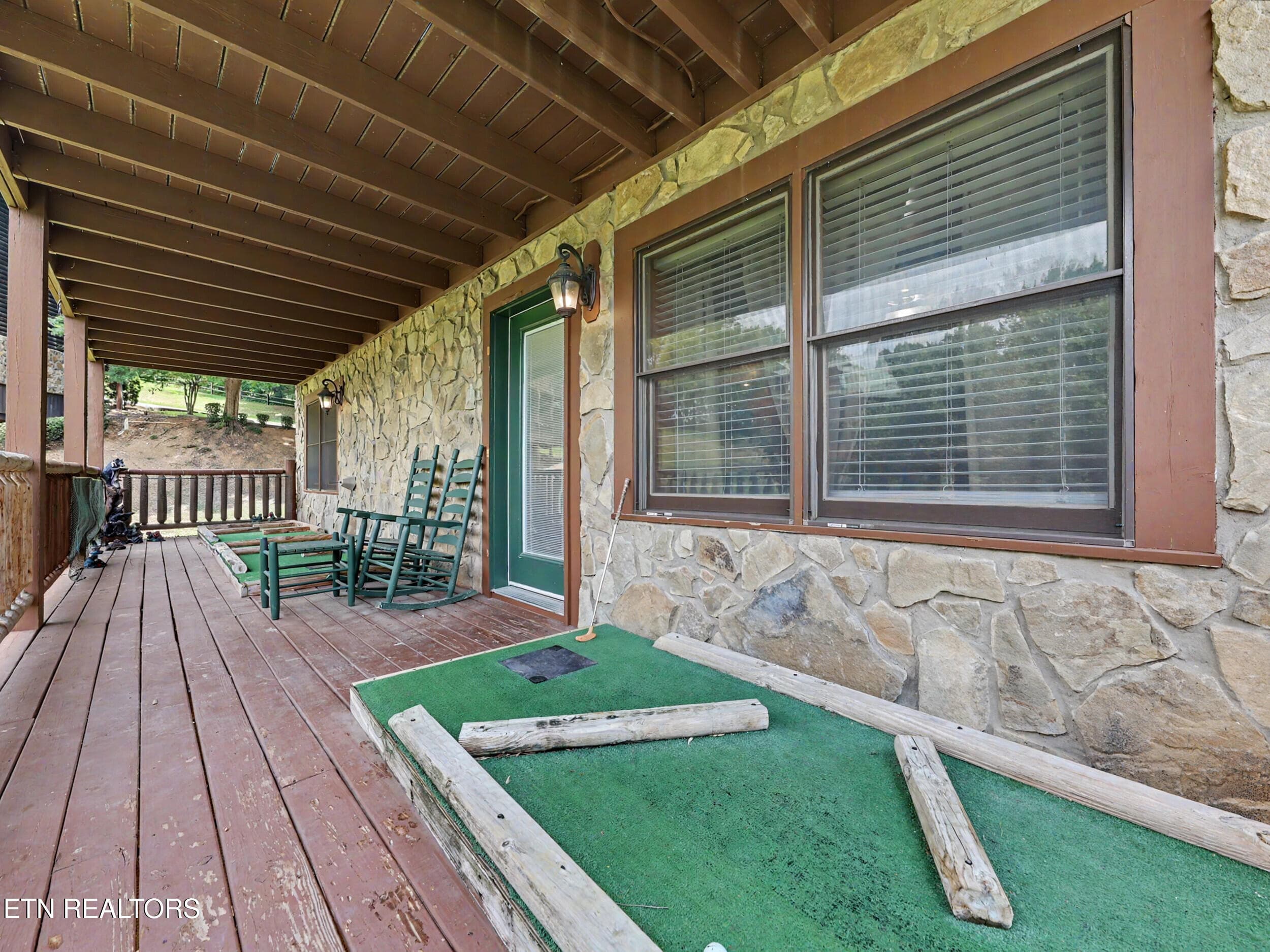 Lower Deck with Put Put golf - 1629 Little Cabin Loop, Pigeon Forge, TN 37862, Pigeon Forge