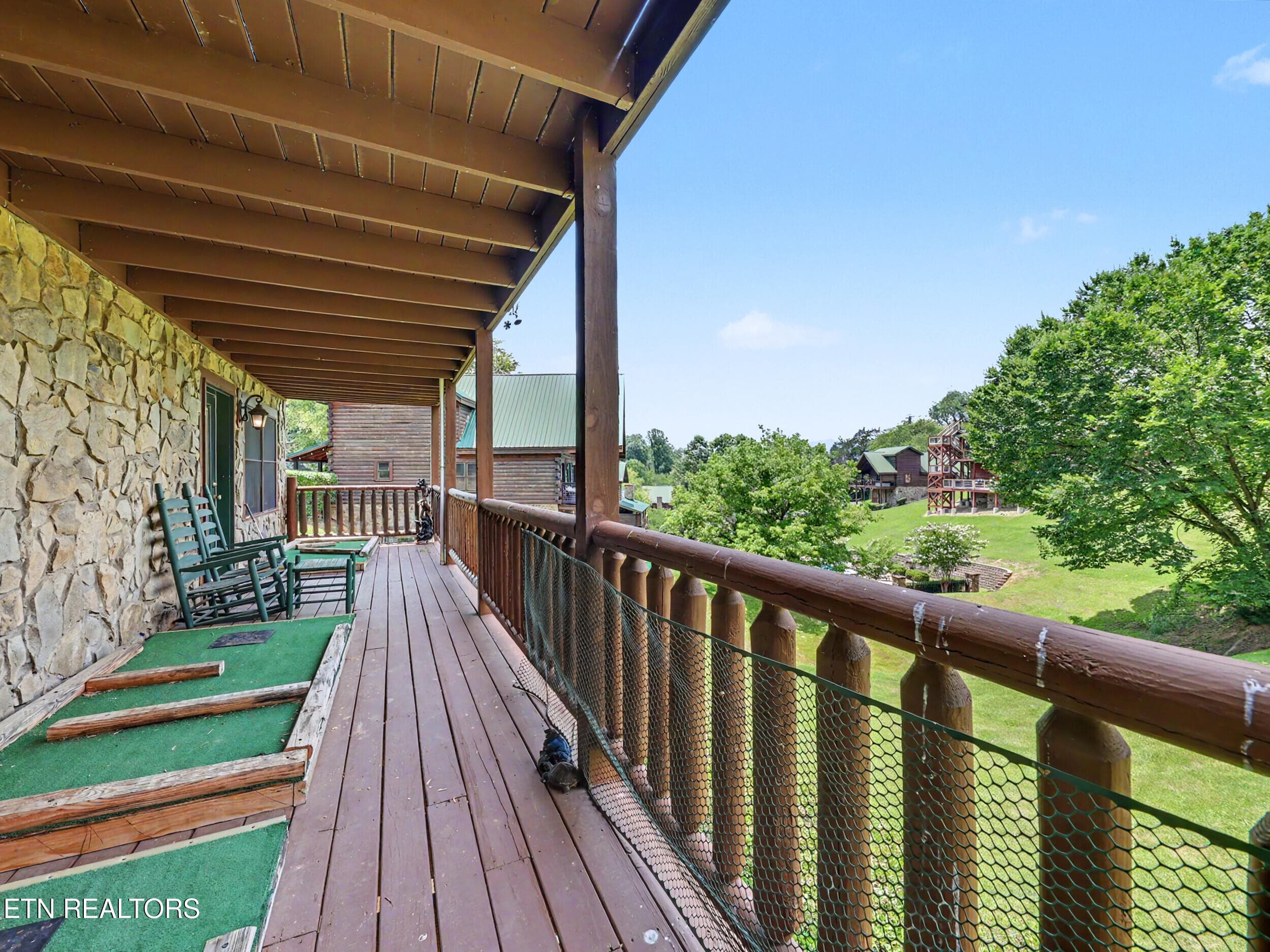 Downstairs Deck Views - 1629 Little Cabin Loop, Pigeon Forge, TN 37862, Pigeon Forge