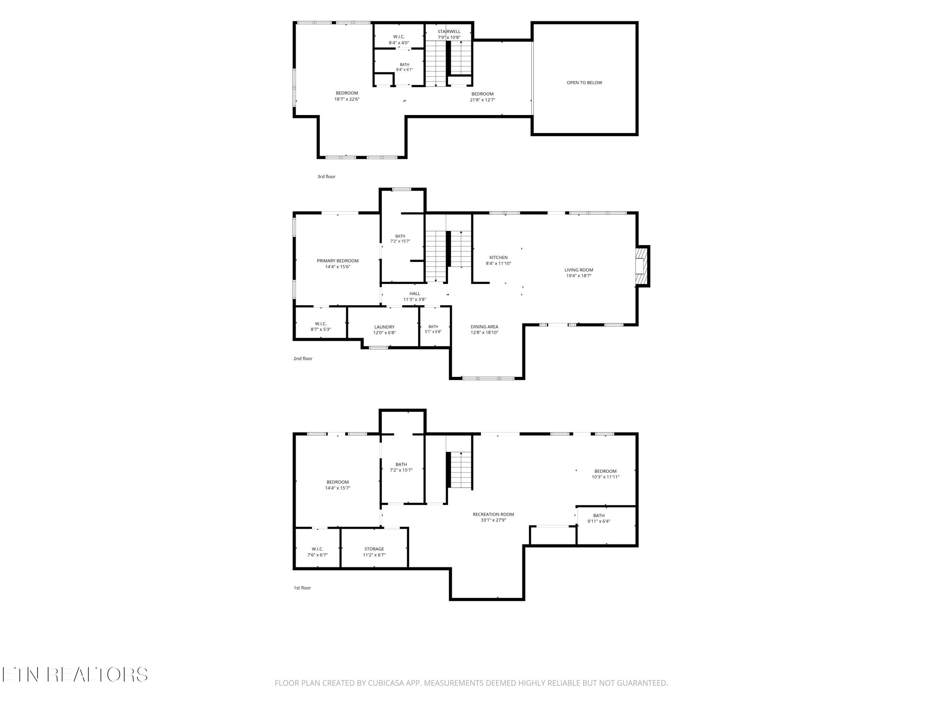 all floors (with dimensions)(1) - 836 & 835 Jacks Bluff Rd, New Tazewell, TN 37825
