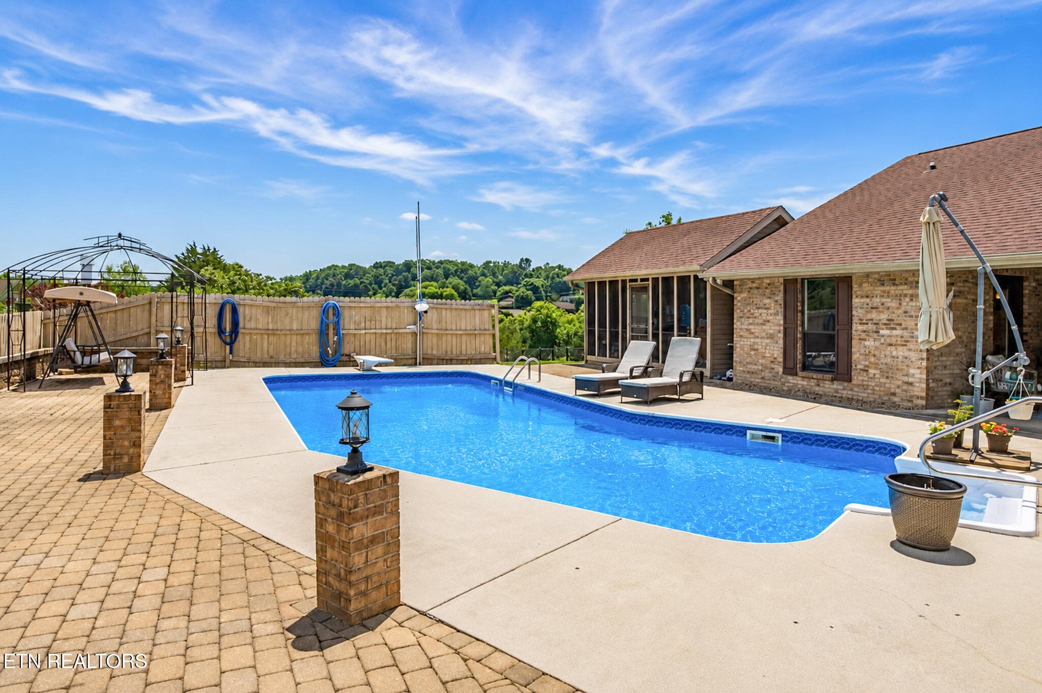 Back / Pool - 1525 Double D Drive, Sevierville, TN 37876