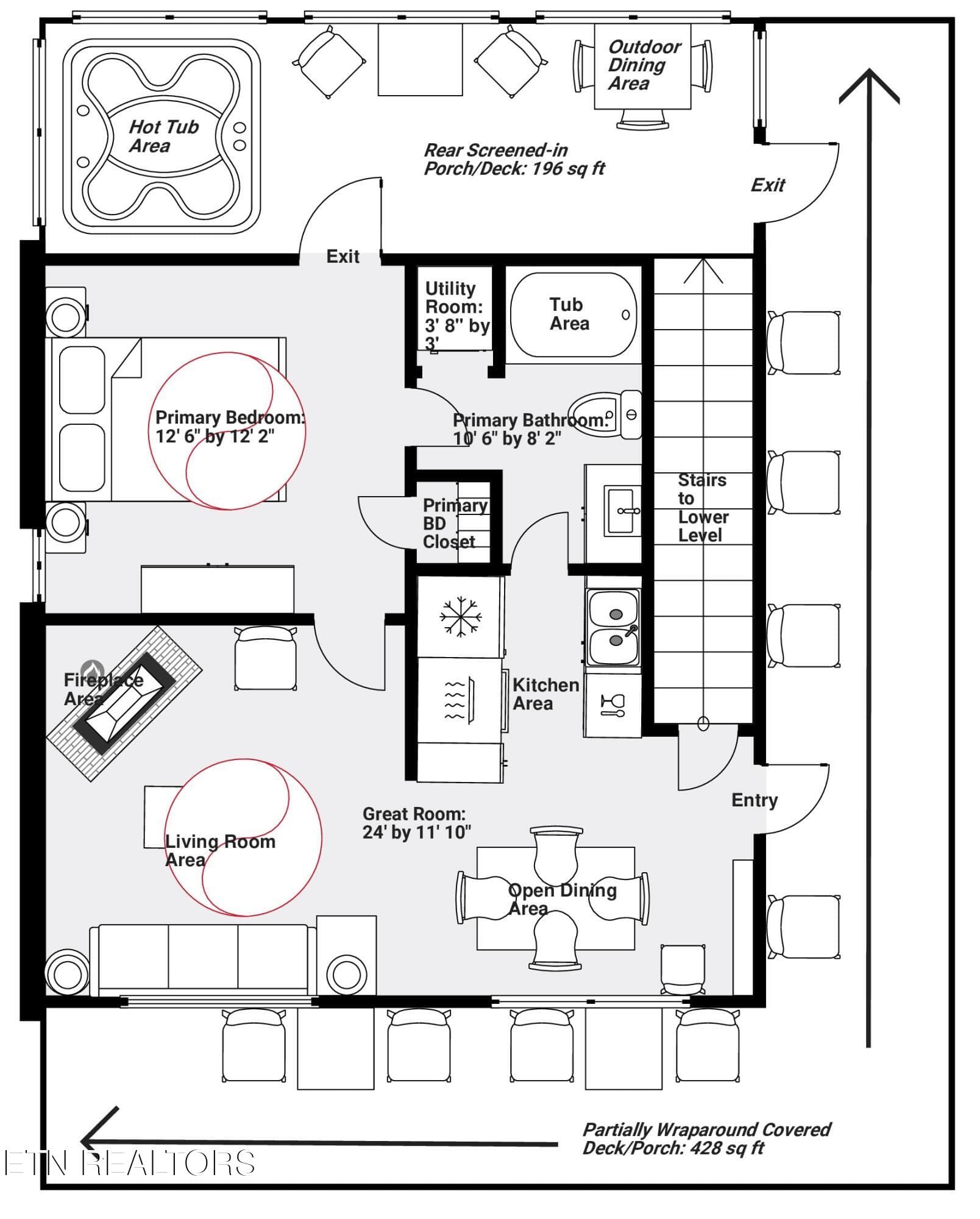 Floor plan 1 - 336 Big Bear Way, Pigeon Forge, TN 37863, Pigeon Forge
