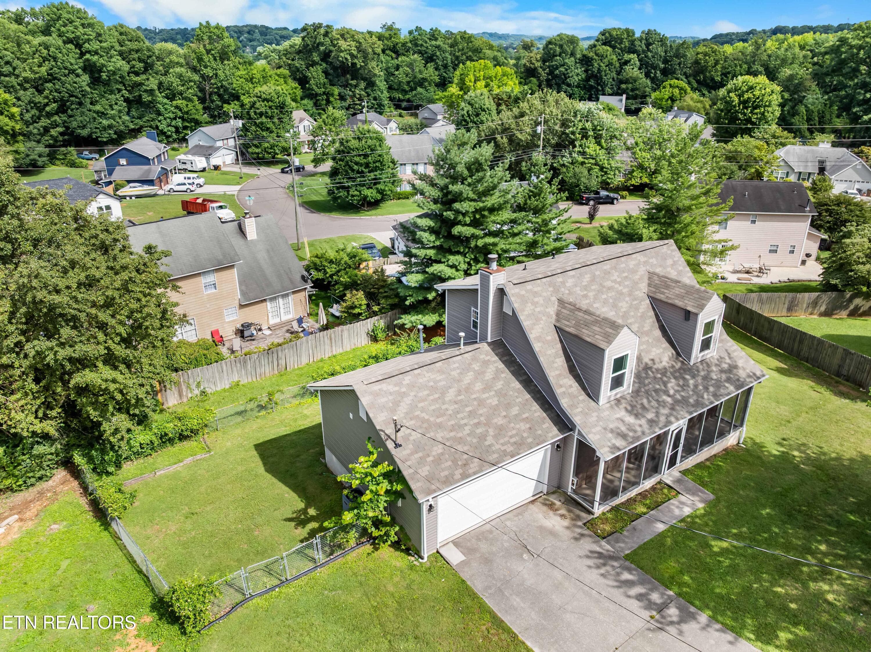 Drone shot of home - 4541 Kinlock Lane, Knoxville, TN 37921, Knoxville