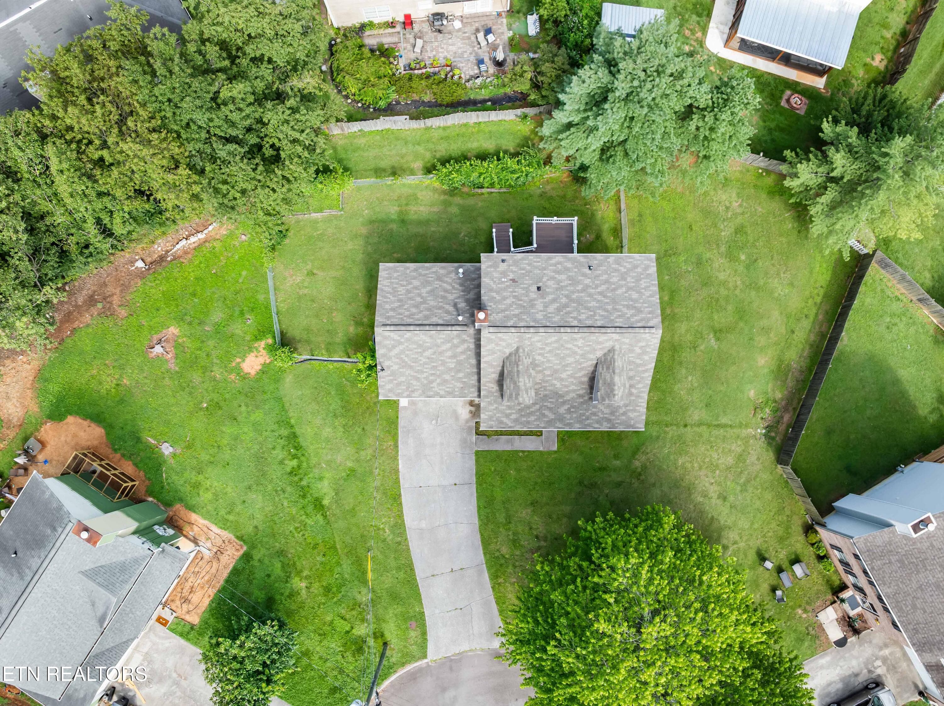 Drone Shot of property lines - 4541 Kinlock Lane, Knoxville, TN 37921, Knoxville