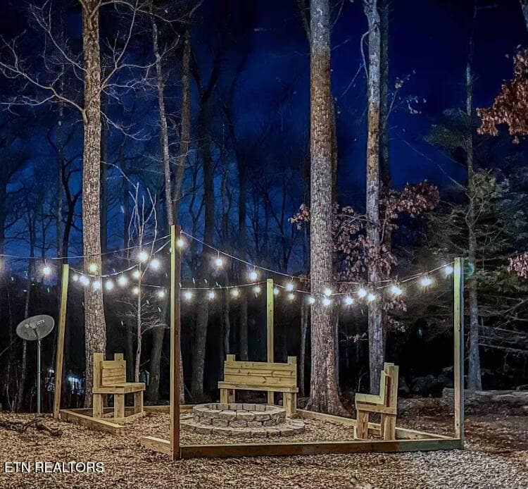 outdoor space firepit - 2612 Cloud View Drive, Sevierville, TN 37862, Sevierville