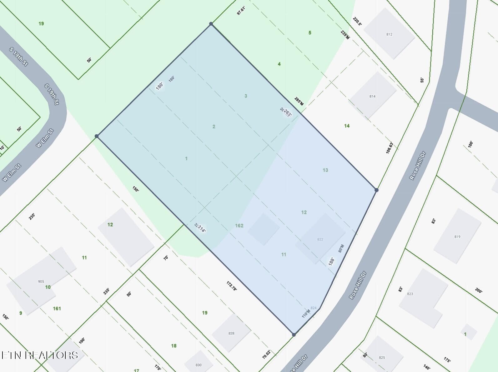 Parcel Map - 822 Rose Hill Drive, LaFollette, TN 37766