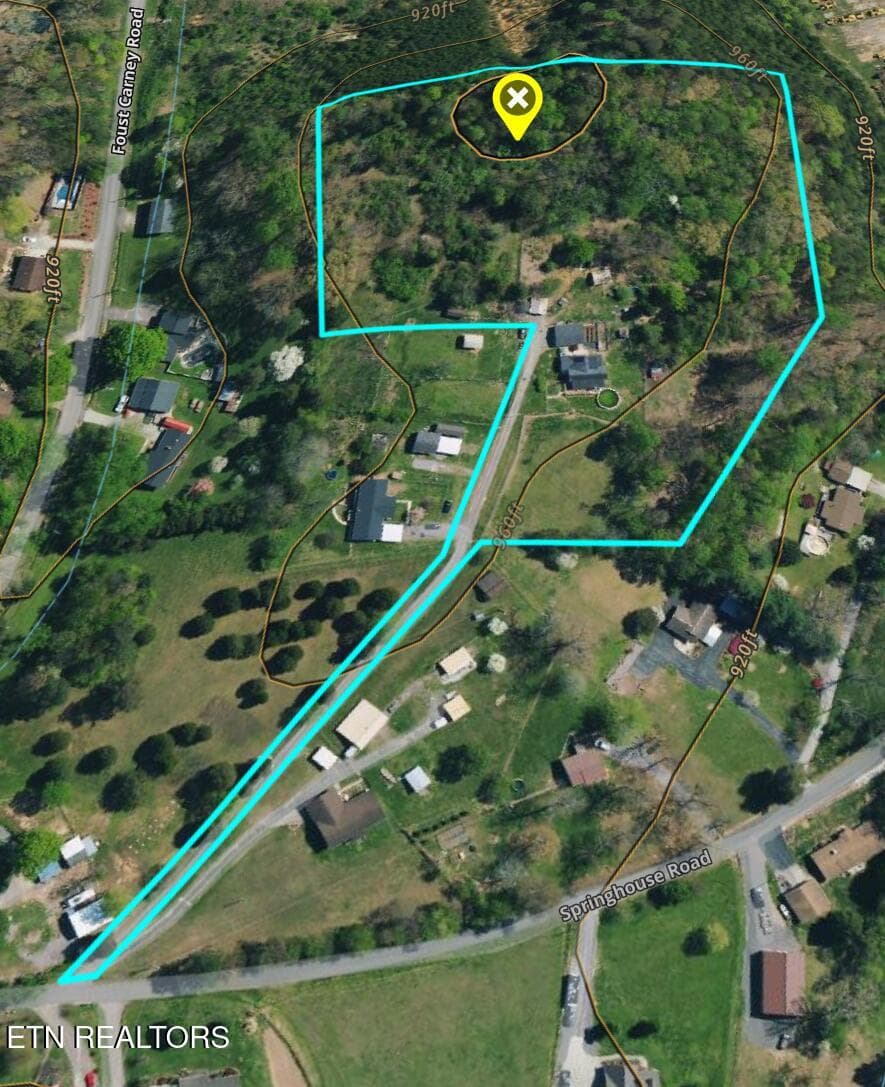 Outline OnX - 119 Springhouse Rd, Powell, TN 37849, Powell