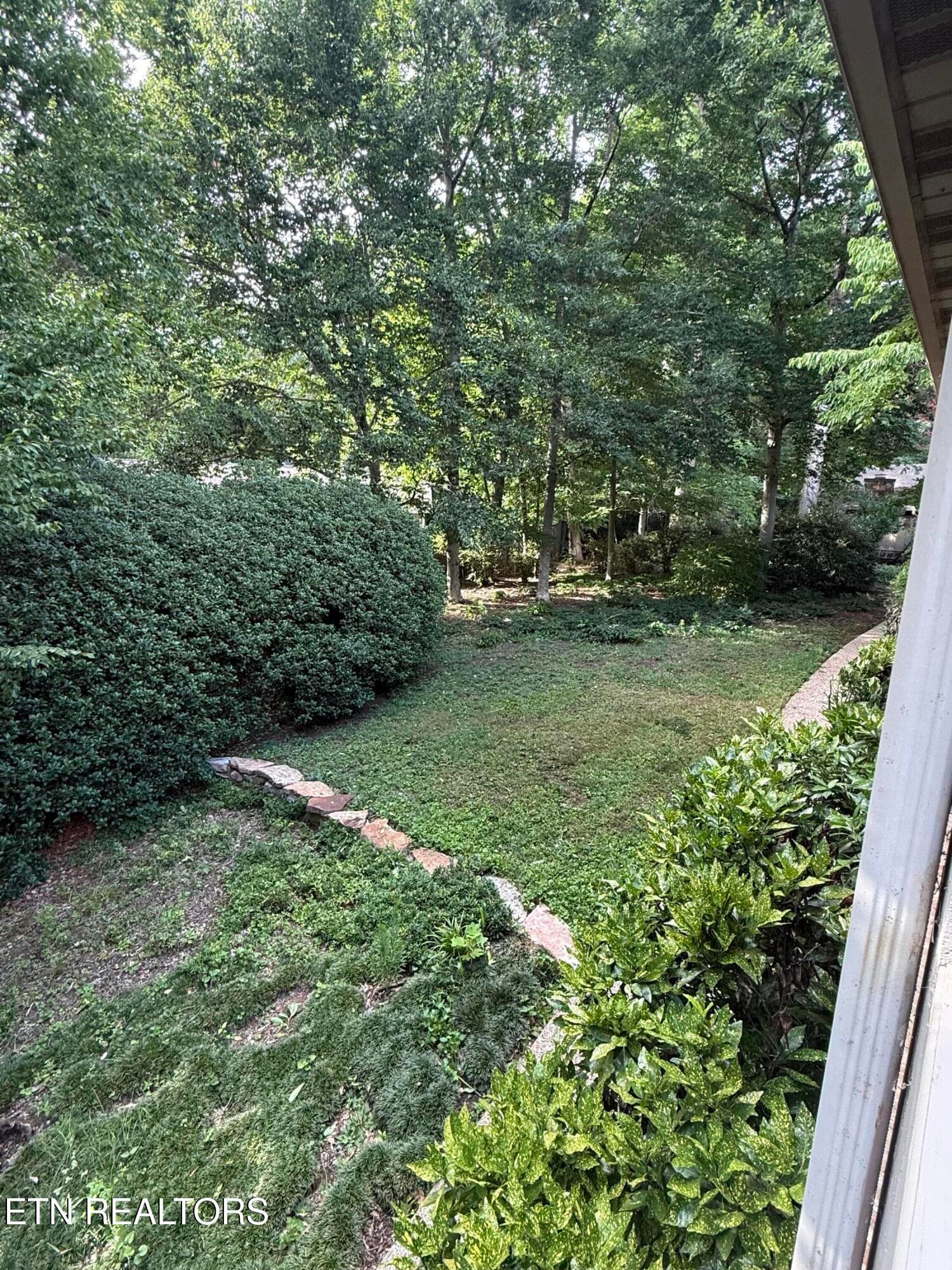 back yard with litton rose garden - 1817 Peppertree Drive, Alcoa, TN 37701