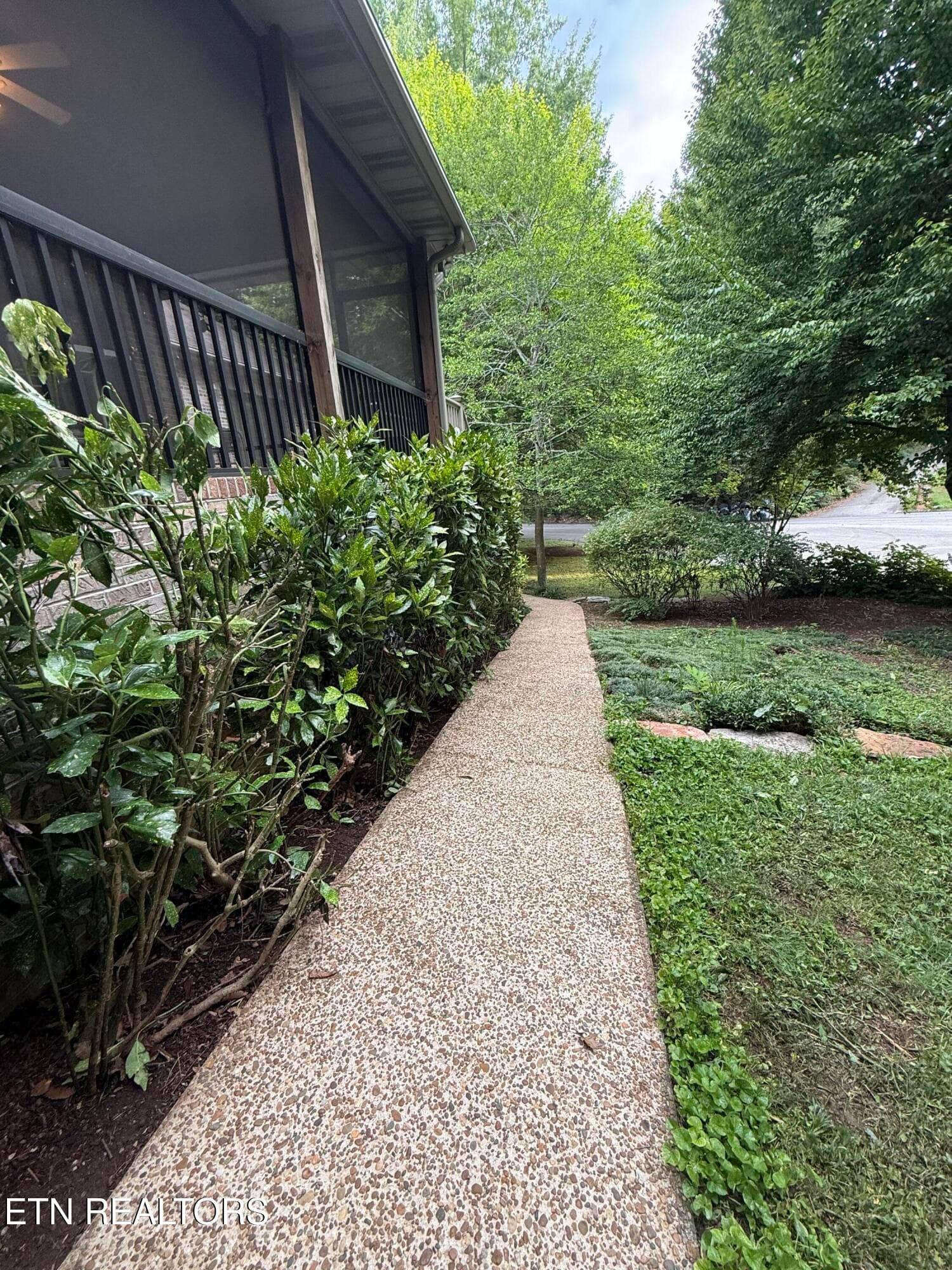 backyard sidewalk - 1817 Peppertree Drive, Alcoa, TN 37701
