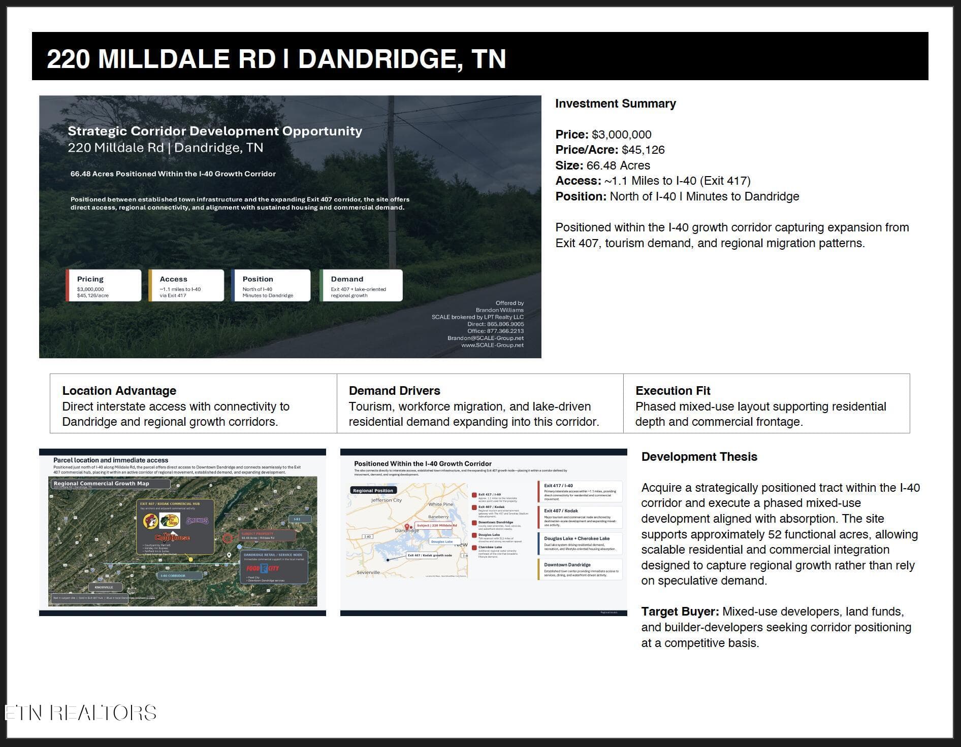 220 Milldale Rd - One Page OM - 220 Milldale Rd, Dandridge, TN 37725, Dandridge