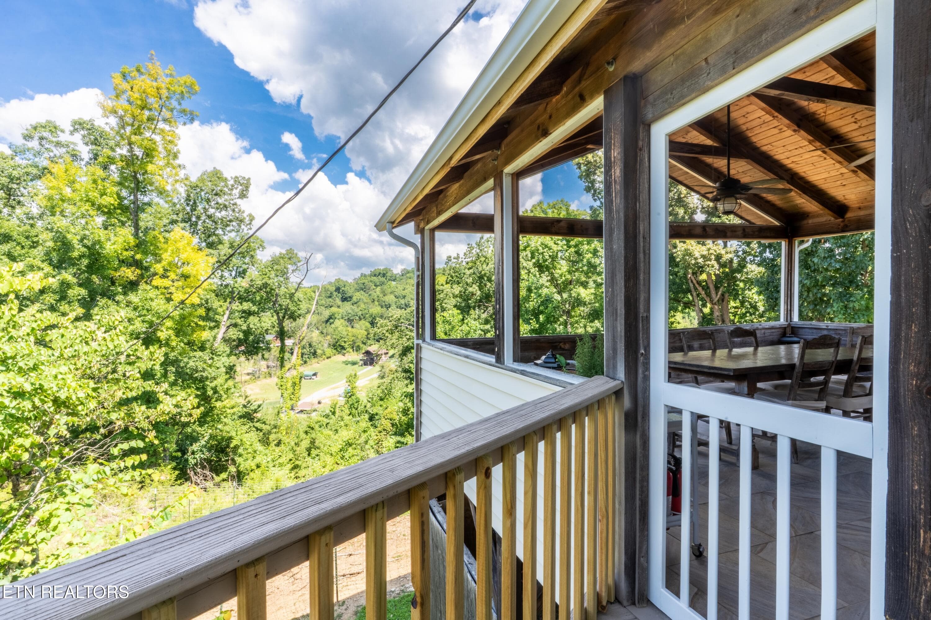 Deck leading to Covered Porch - 1225 Paradise Lane, Dandridge, TN 37725