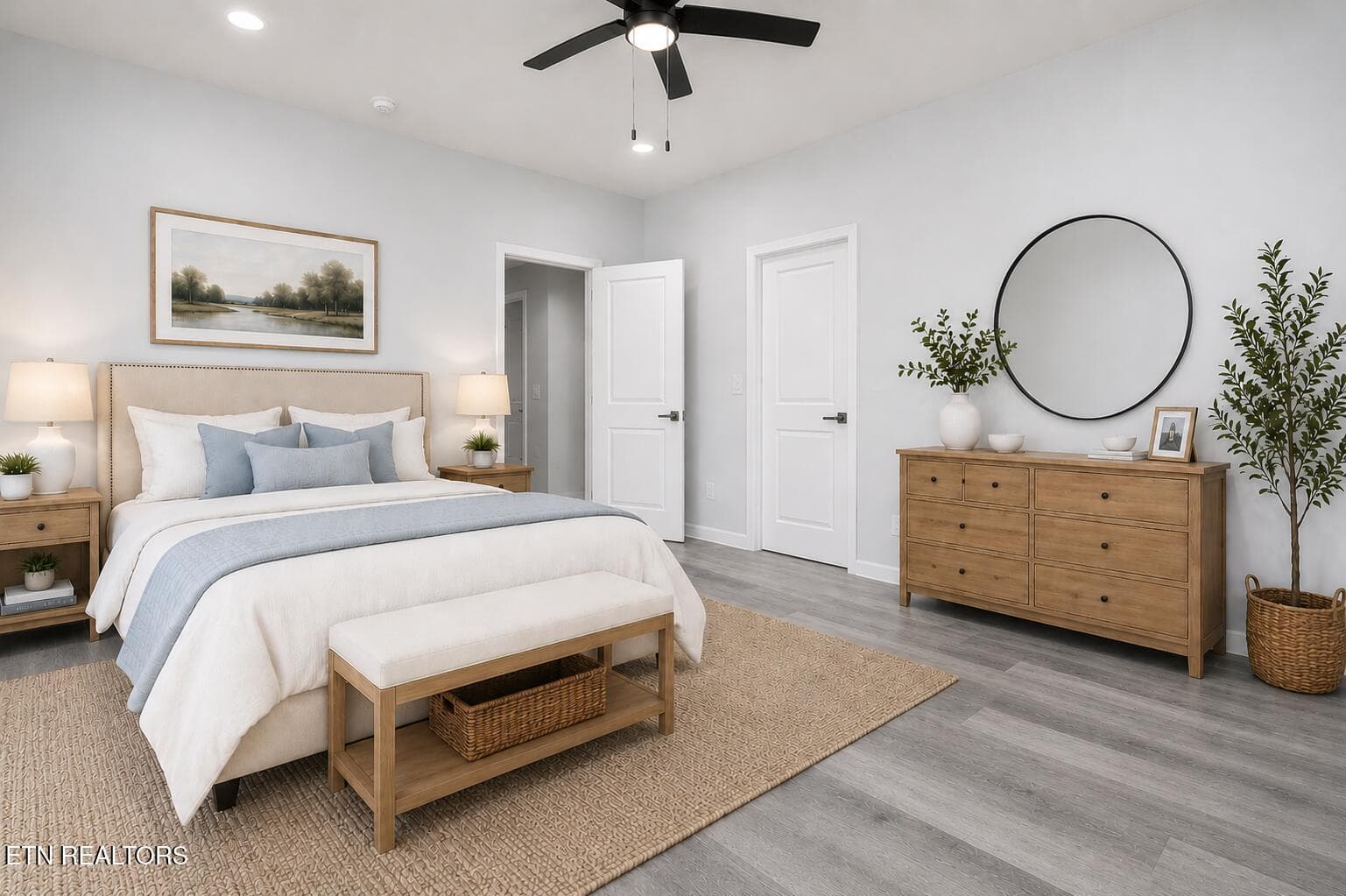 Virtually Staged Primary Bedroom - 1050 Rachel Drive, White Pine, TN 37890, White Pine