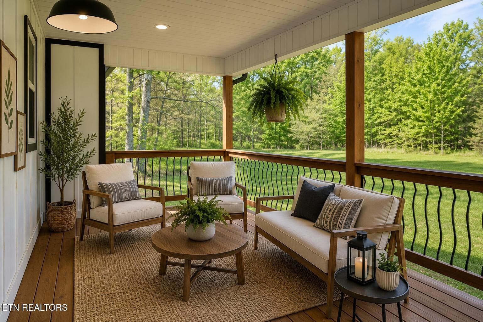 Virtually Staged Rear Porch - 1050 Rachel Drive, White Pine, TN 37890, White Pine
