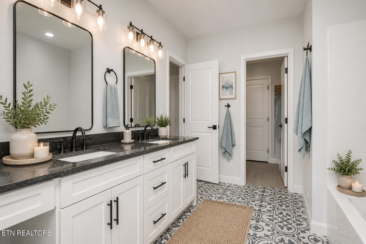 Virtually Staged Primary Bathroom - 1050 Rachel Drive, White Pine, TN 37890, White Pine