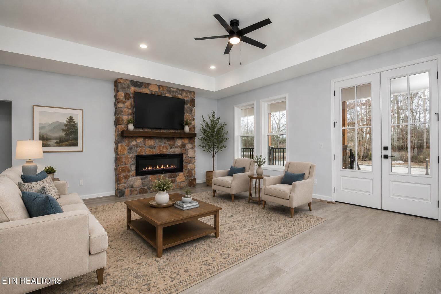 Virtually Staged Living Room 1 - 1050 Rachel Drive, White Pine, TN 37890, White Pine