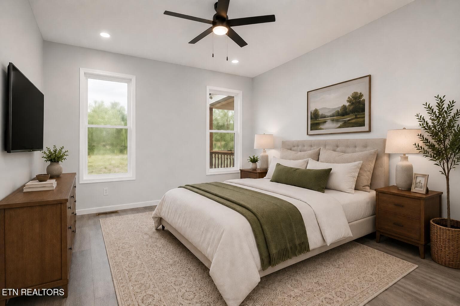 Virtually Staged Primary Bedroom - 1050 Rachel Drive, White Pine, TN 37890, White Pine