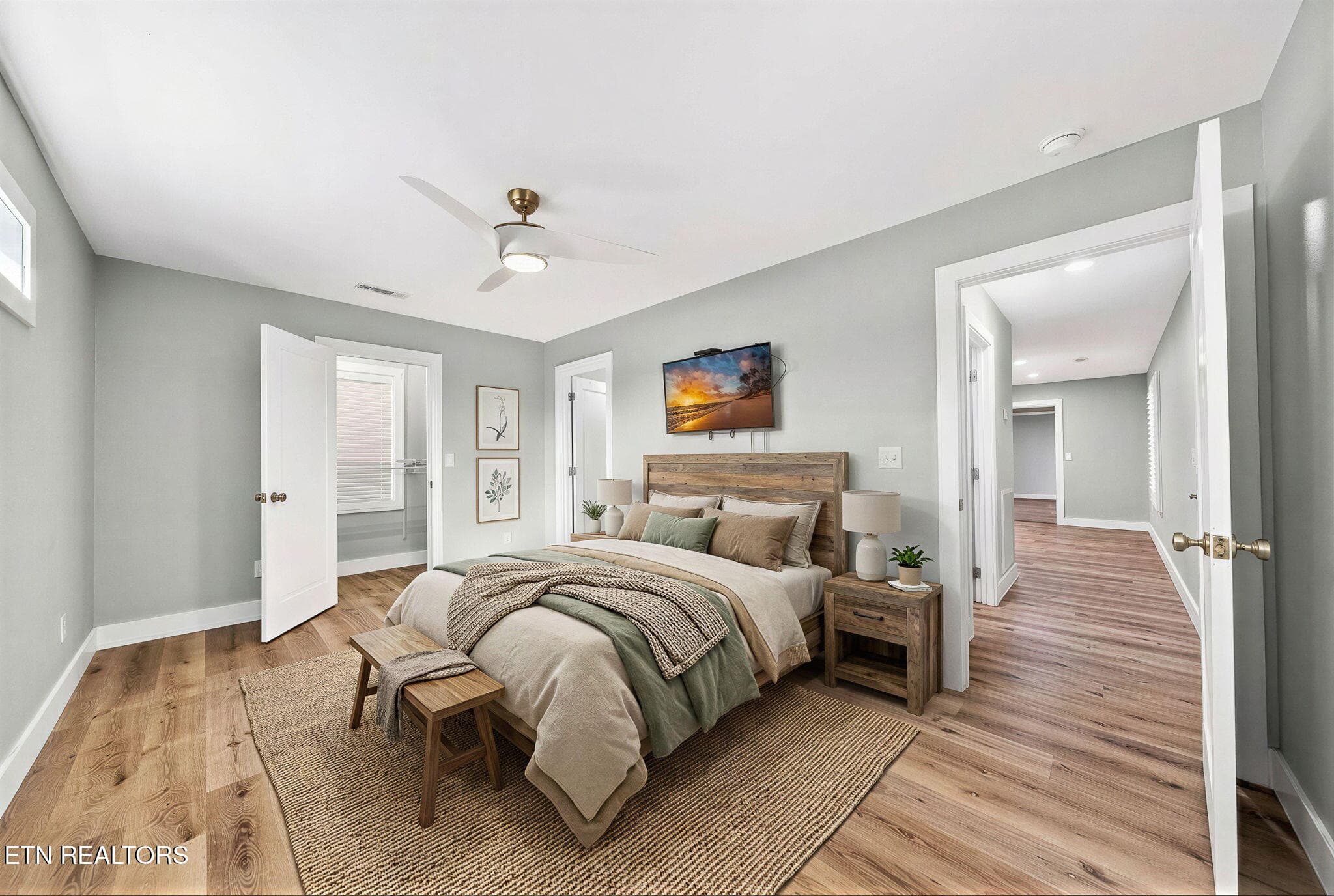 Staged Master Bedroom - 2490 Chestnut Hill Rd, Crossville, TN 38571