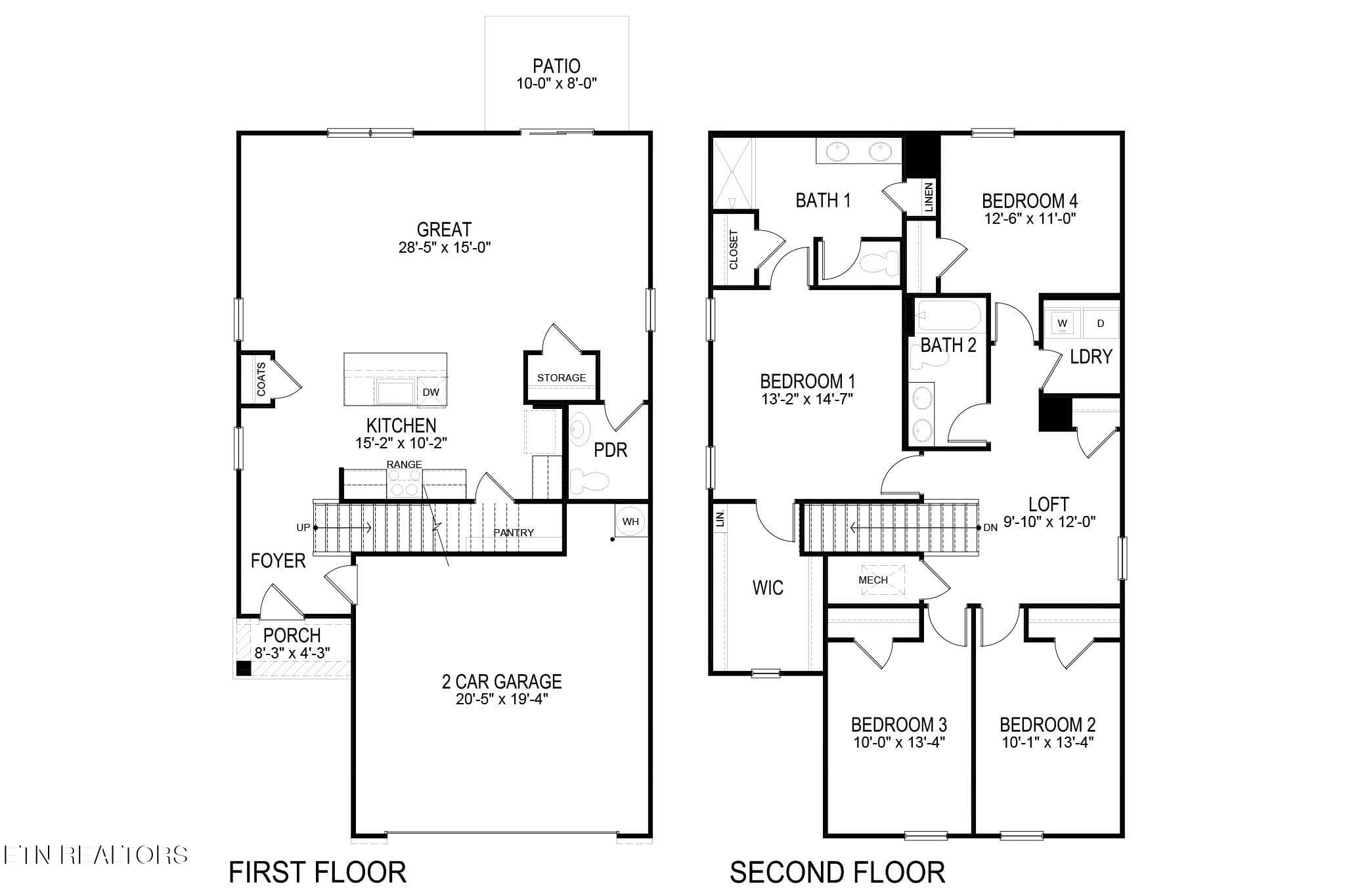 Elston Express Floor Plan 2048x1365 - 6840 Prospect Hill Lane, Knoxville, TN 37918, Knoxville