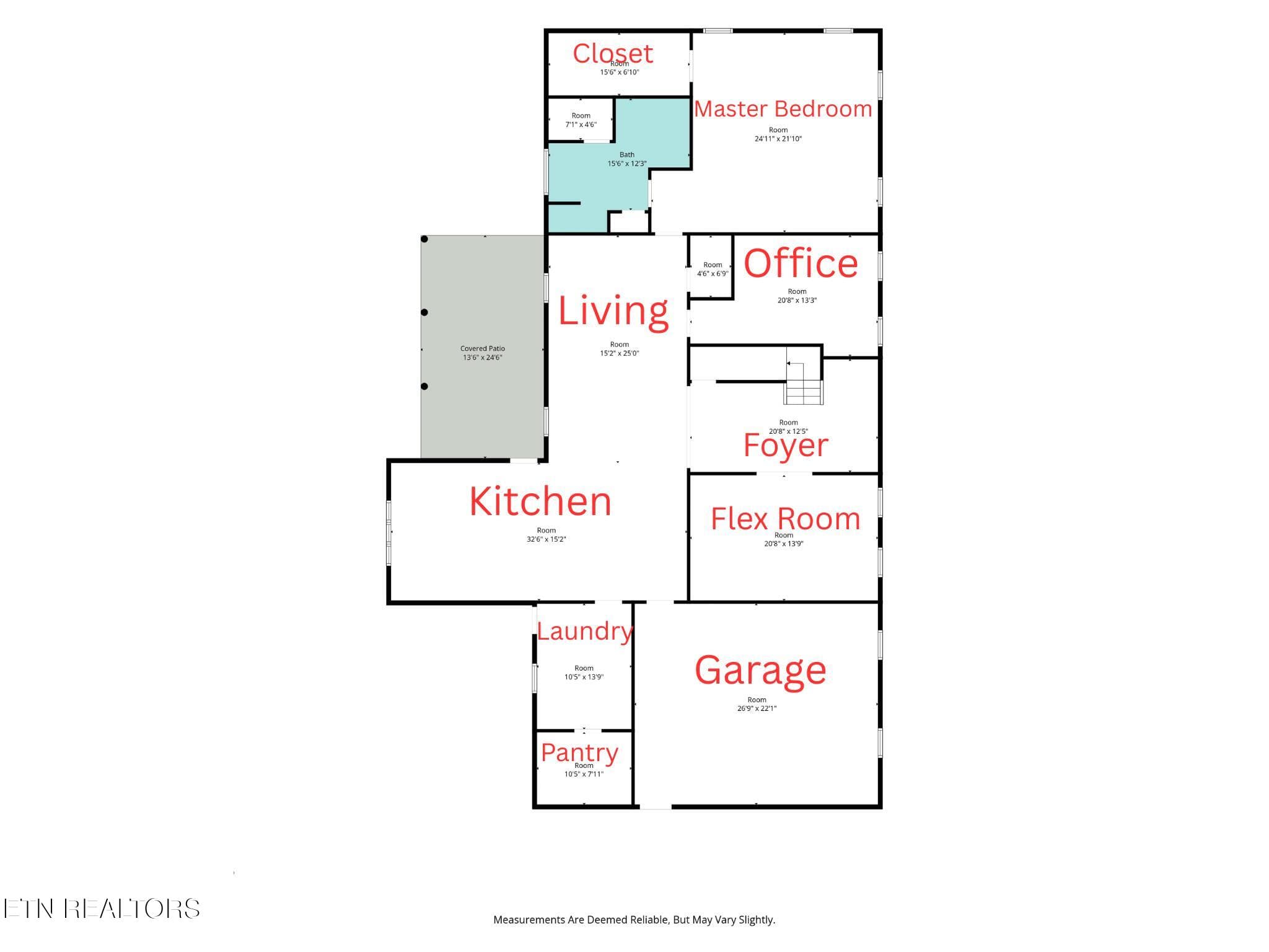 Main Level Floor Plan - 9391 Highway 127N, Crossville, TN 38571, Crossville