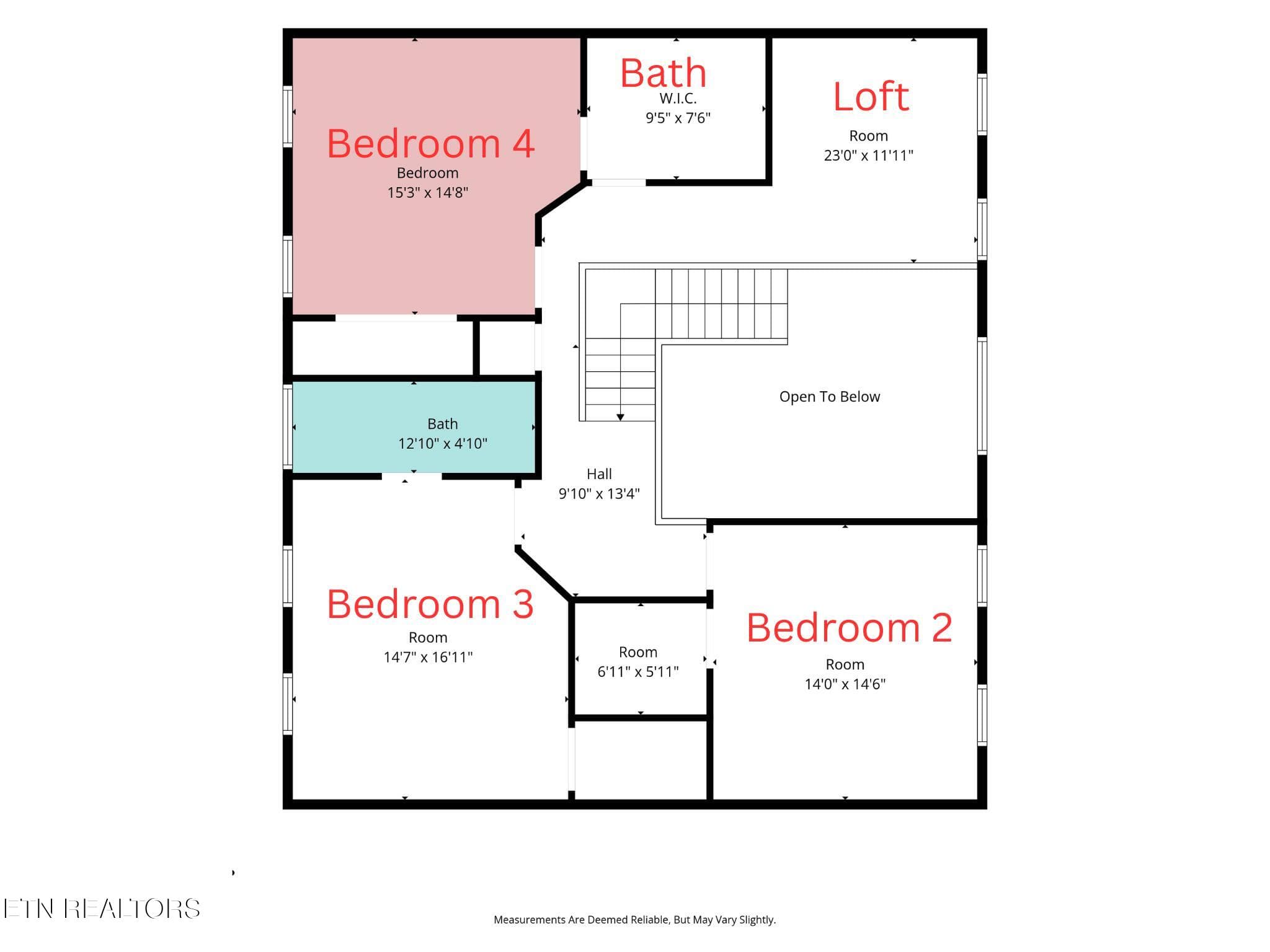 Upstairs Floor Plan - 9391 Highway 127N, Crossville, TN 38571, Crossville