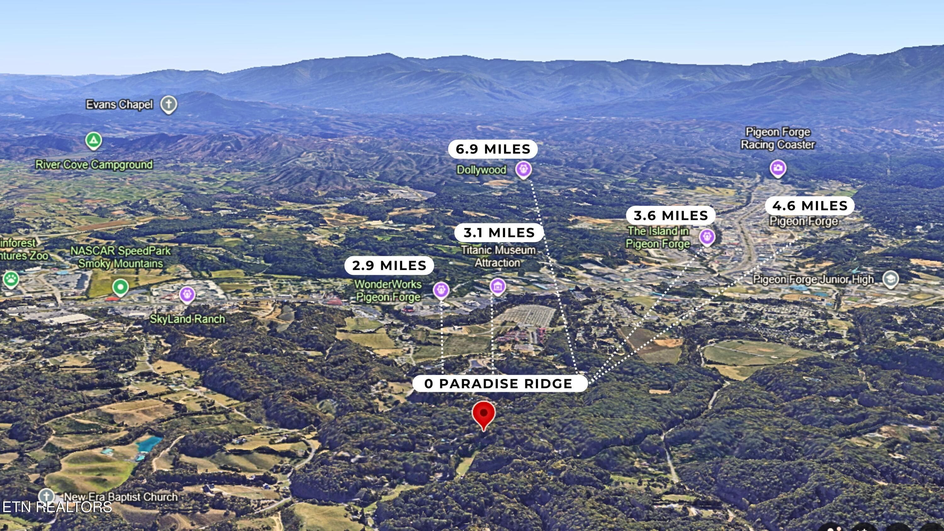 0 PARADISE PROXIMITY TO ATTRACTIONS - 0 Paradise Ridge Drive, Sevierville, TN 37862
