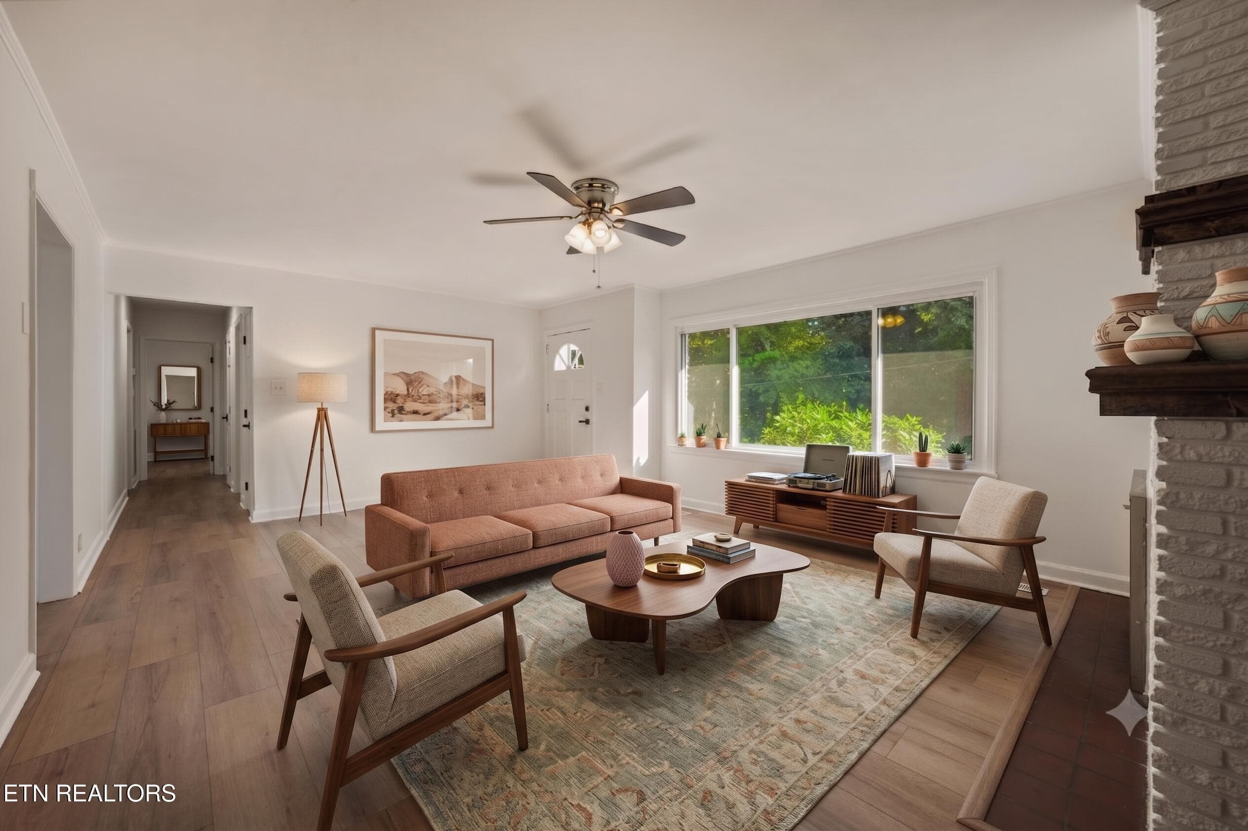 Virtually Staged Living Room - 3415 Hackberry Rd, Knoxville, TN 37931