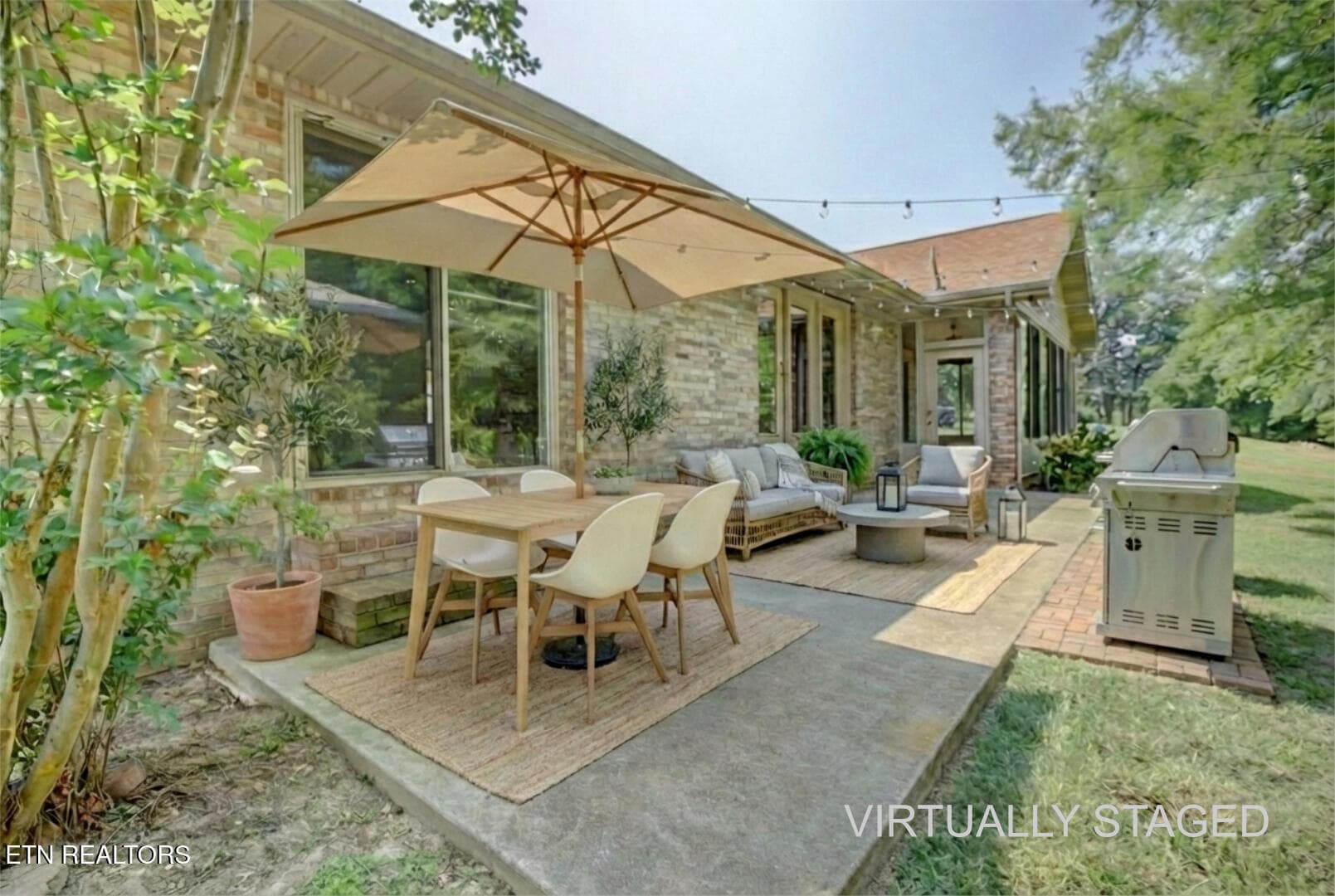 Back Patio Virtually Staged - 1023 Stokley Court, Dandridge, TN 37725