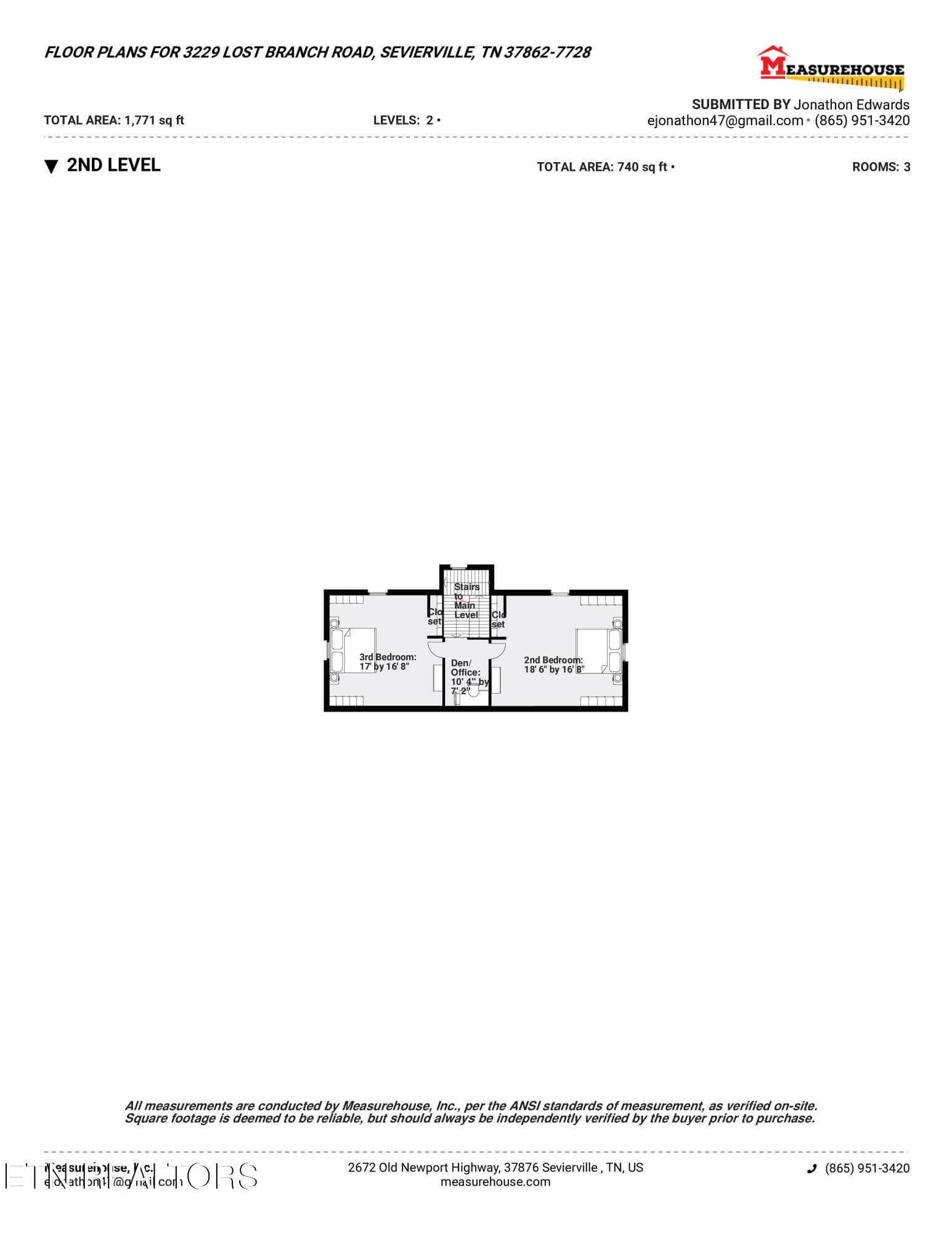 FLOOR PLANS FOR 3229 LOST BRANCH ROAD - - 3229 Lost Branch Rd, Sevierville, TN 37862