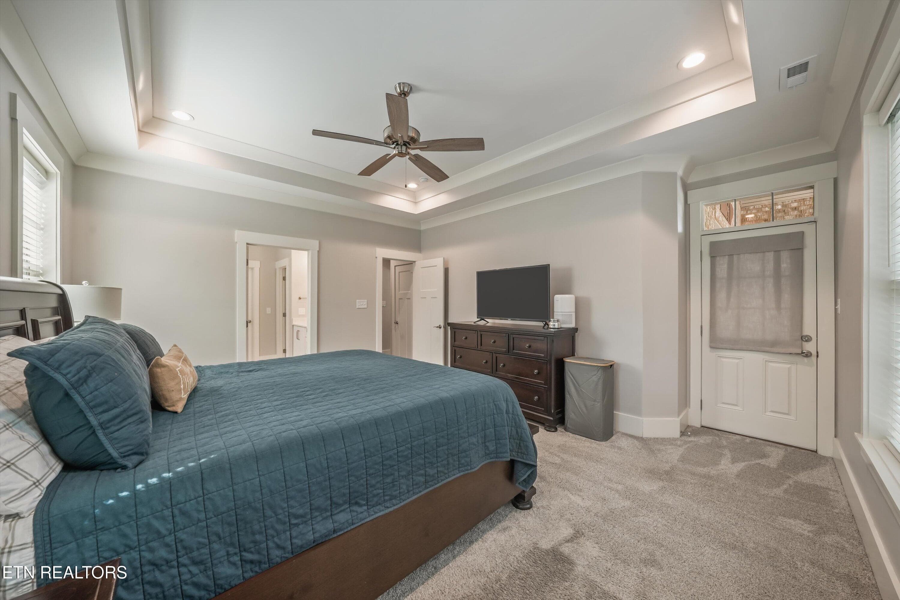 Primary Bedroom with patio access - 7703 Madgewood Lane, Knoxville, TN 37909, Knoxville