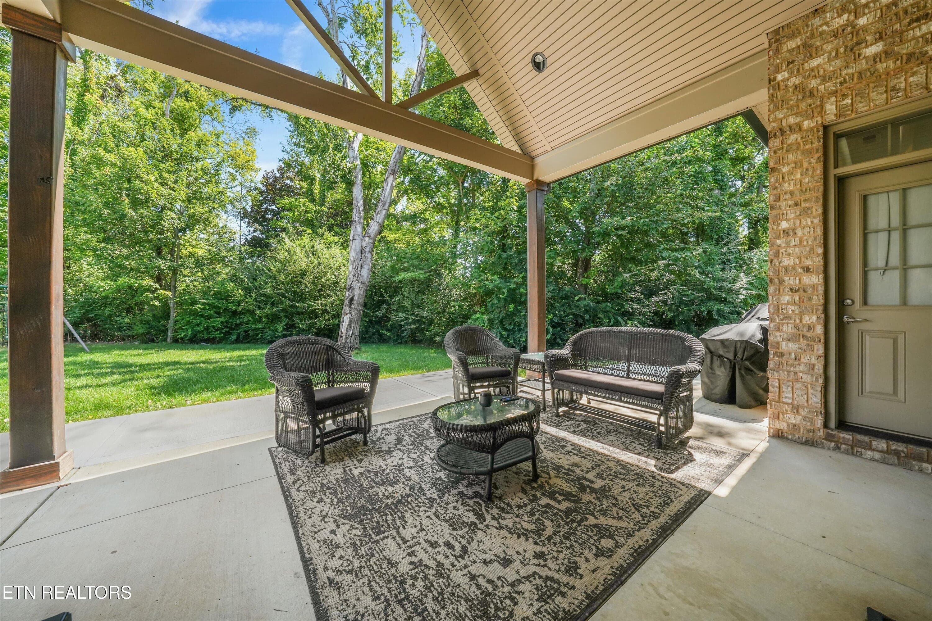Peaceful covered patio - 7703 Madgewood Lane, Knoxville, TN 37909, Knoxville
