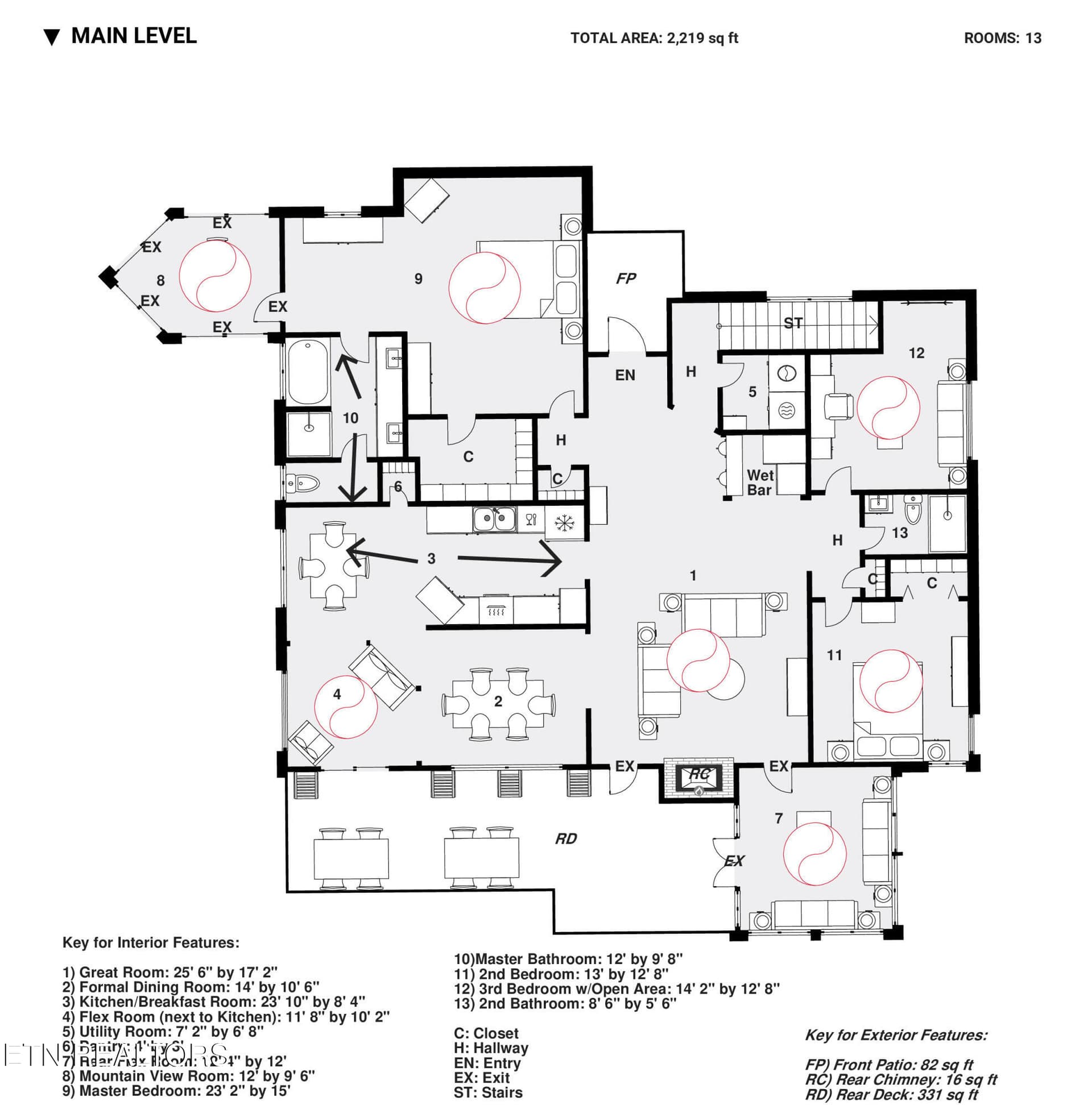 Floor Plans Main Level - 1211 Rockley Rd, Knoxville, TN 37932