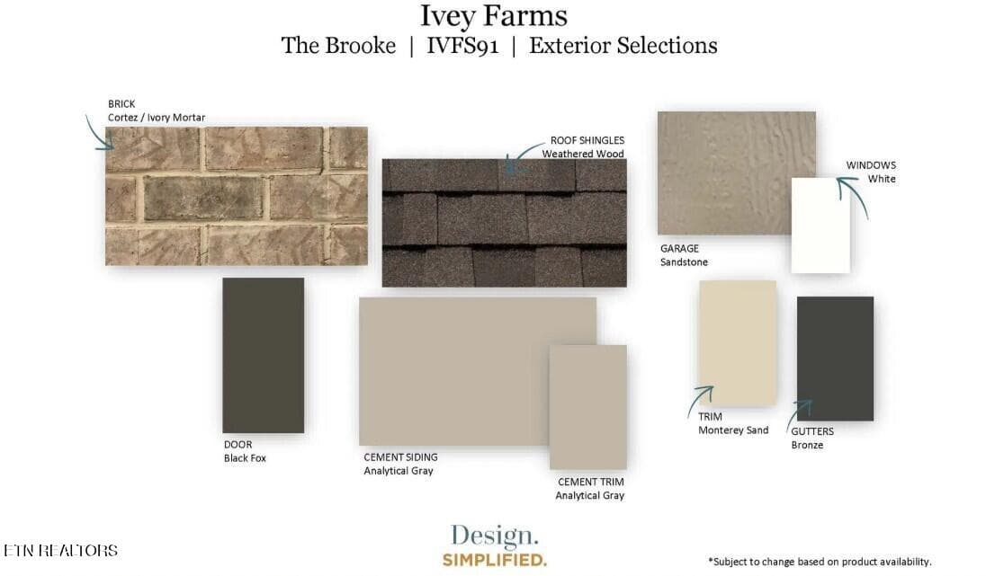 Lot 91 Ivey Farms Exterior Color Collage - 511 Ivey Willow Lane (Lot 91), Farragut, TN 37934