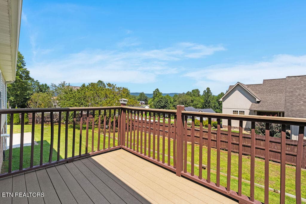 Balcony from 2nd Bedroom on Main Level - 409 Bluff Trace, Jacksboro, TN 37757
