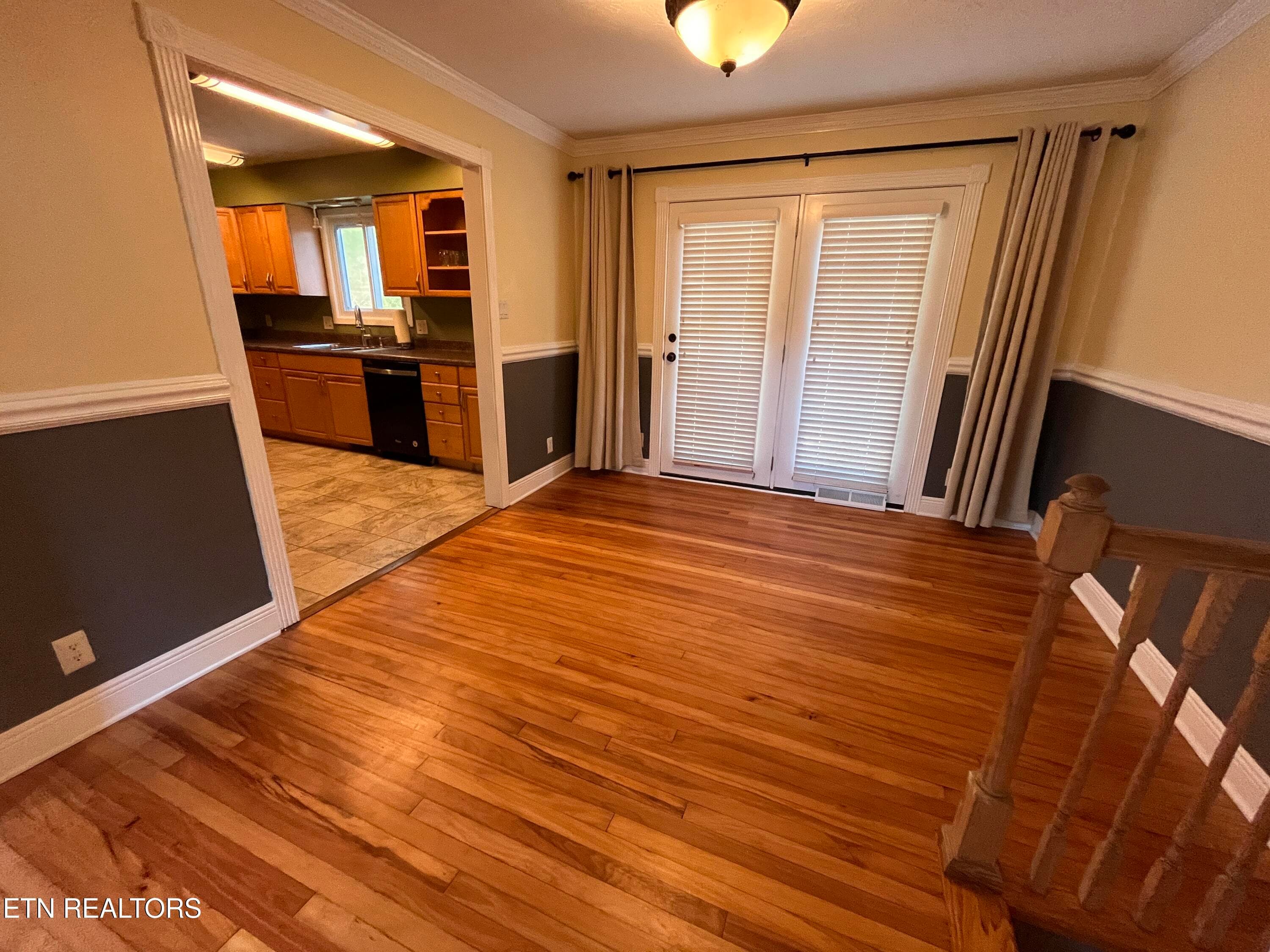 Dining Room Garden Doors to Upper Deck - 104 Clark Lane, Oak Ridge, TN 37830
