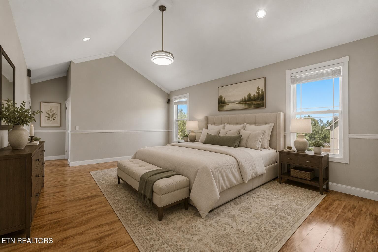 Primary Bedroom--Virtually Staged - 409 Bluff Trace, Jacksboro, TN 37757