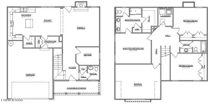 Bristol Craftsman Front Entry Floor Plan - 237 Roseberry St Lot128B, Oak Ridge, TN 37830