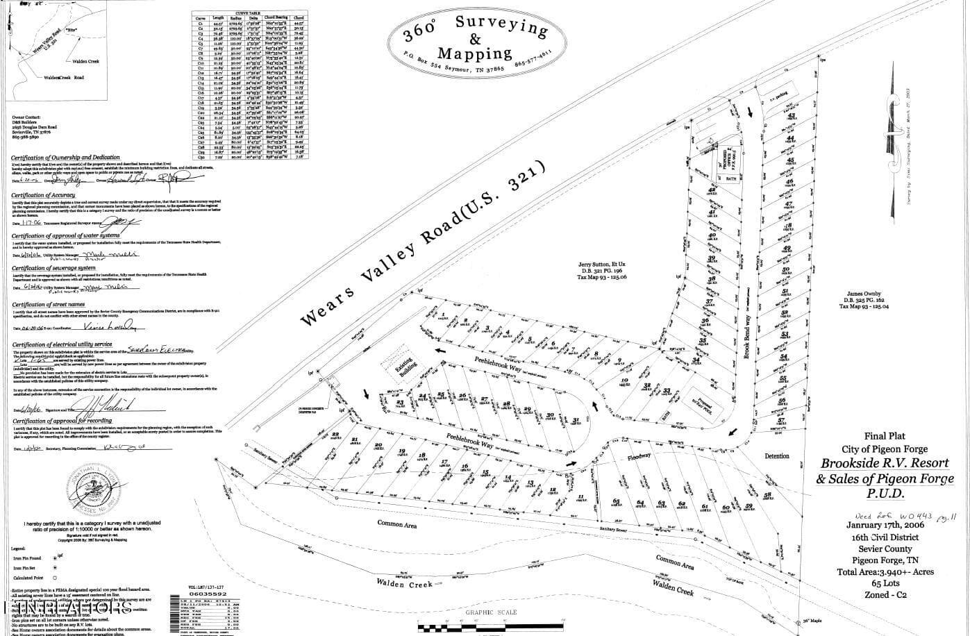 Brookside Plat Map PNG - 3208 Pebblebrook Way, Pigeon Forge, TN 37863, Pigeon Forge