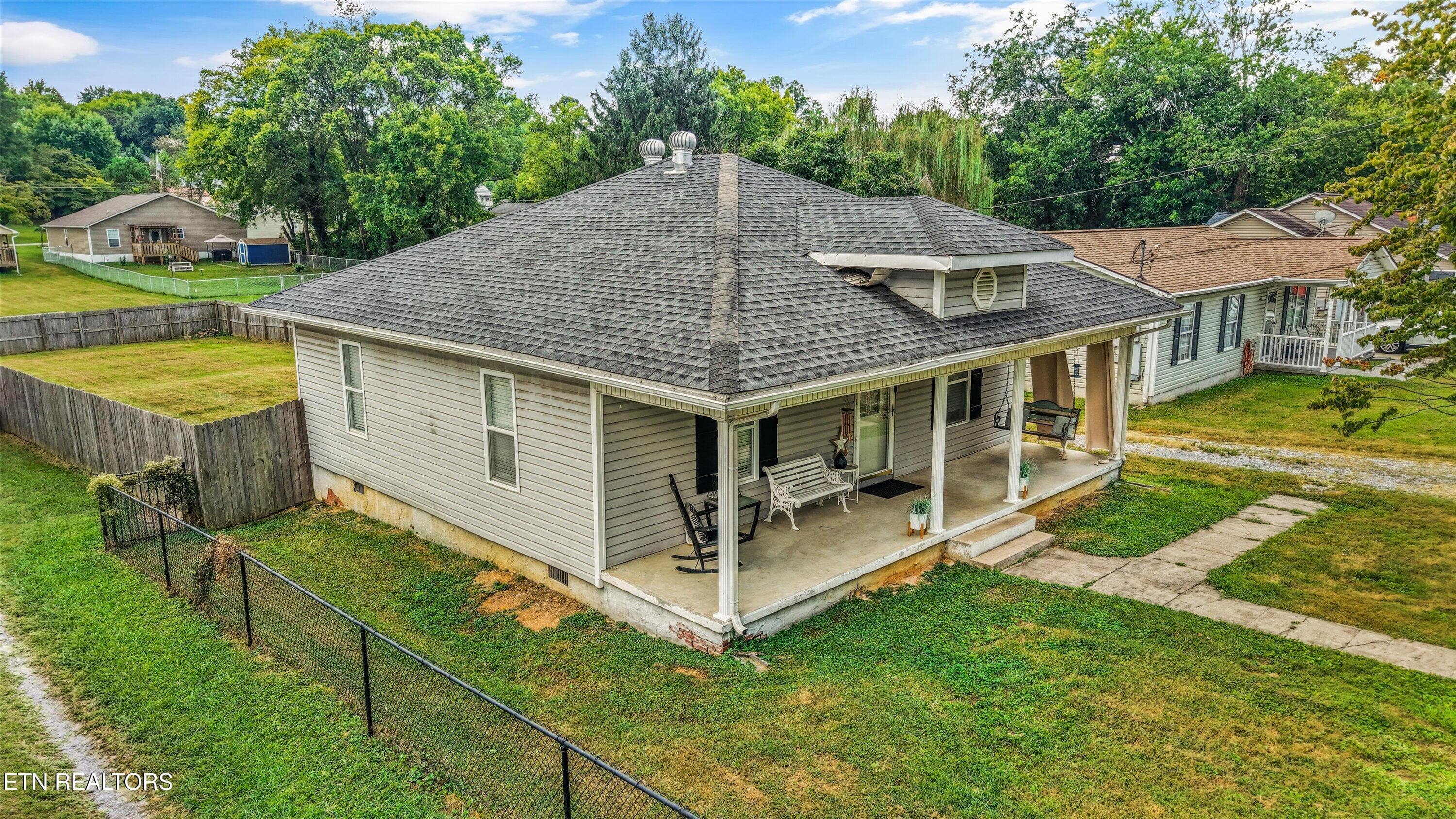 Aerial - Expansive Backyard - 616 Mitchell Drive, Knoxville, TN 37912