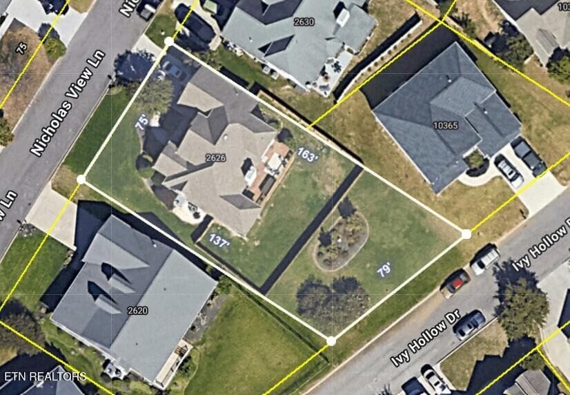 Oversized Lot Map - 2626 Nicholas View Lane, Knoxville, TN 37931