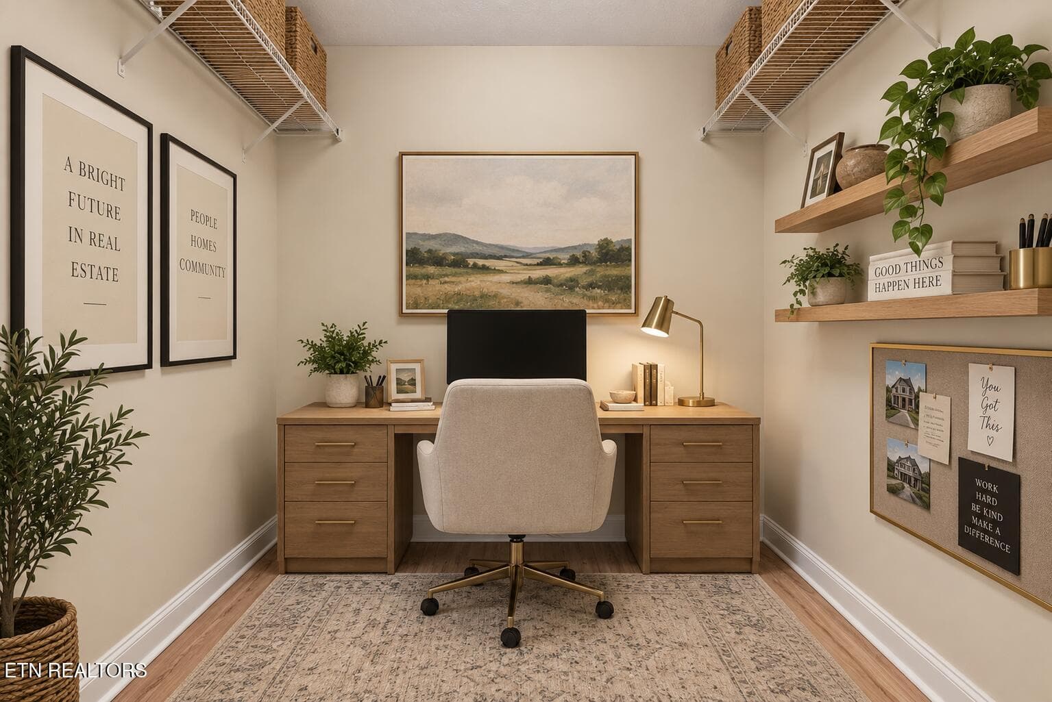 office staged in garage - 2723 Silent Springs Lane, Knoxville, TN 37931, Knoxville