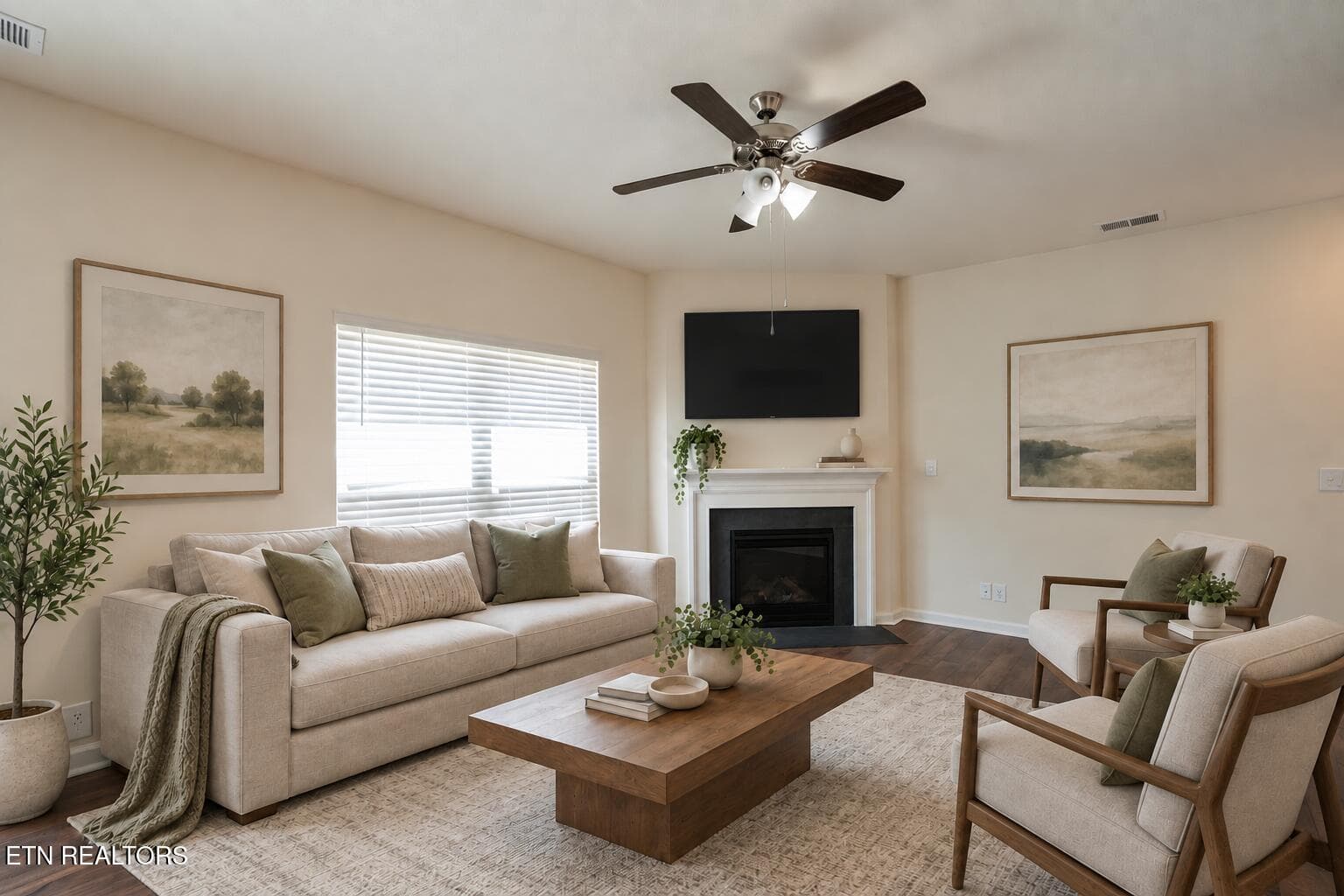 Livingroom Staged - 3116 Berna Way, Morristown, TN 37814