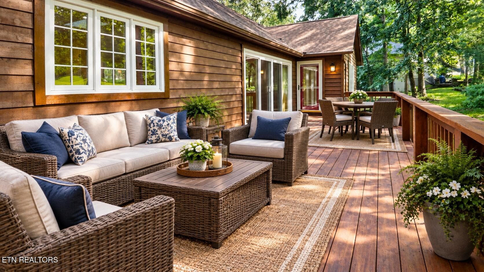 Back Deck Virtually Staged - 25 Amesbury Court, Crossville, TN 38558, Crossville