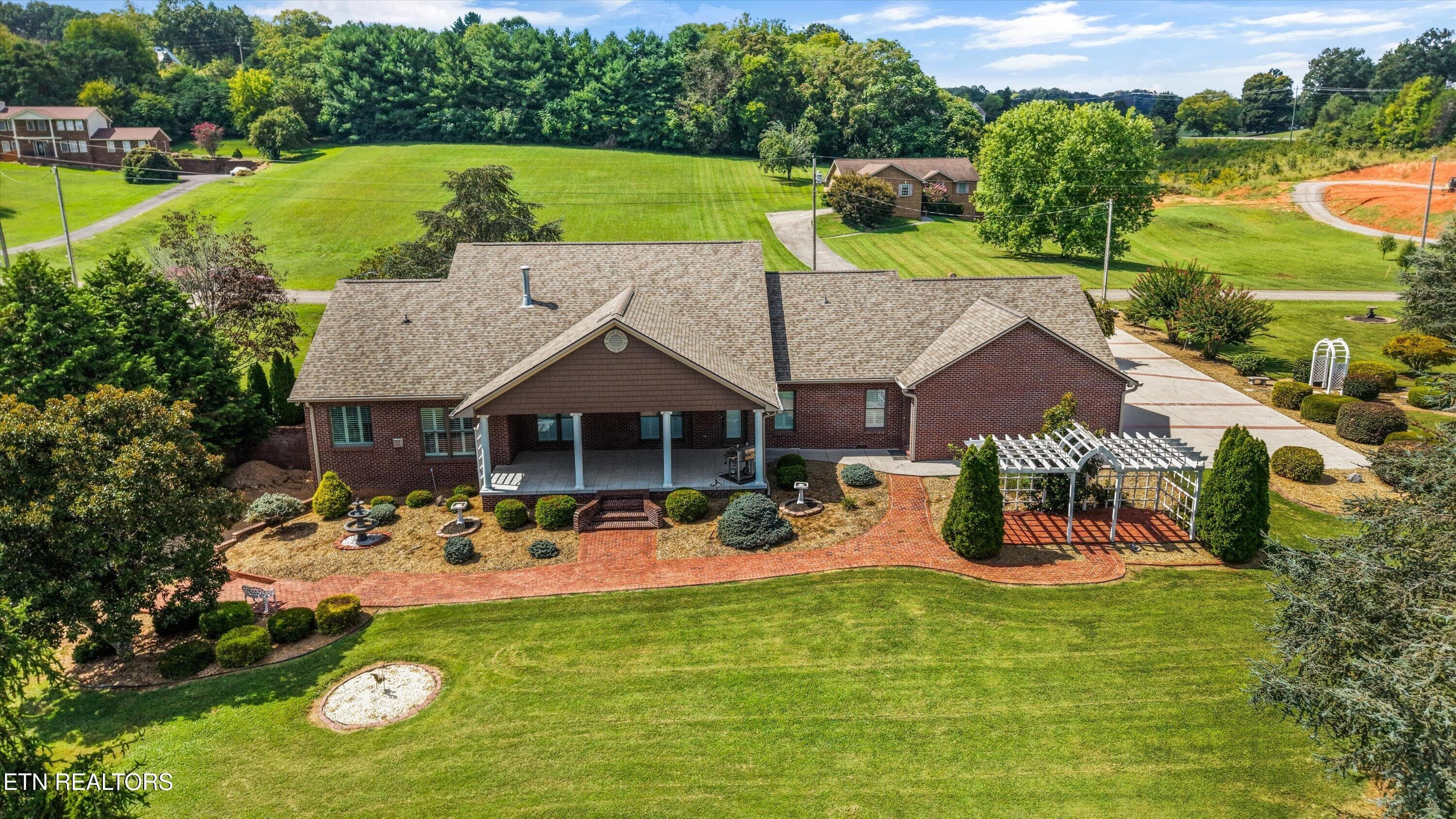 Aerial Back - 607 Cornfield Drive, White Pine, TN 37890, White Pine